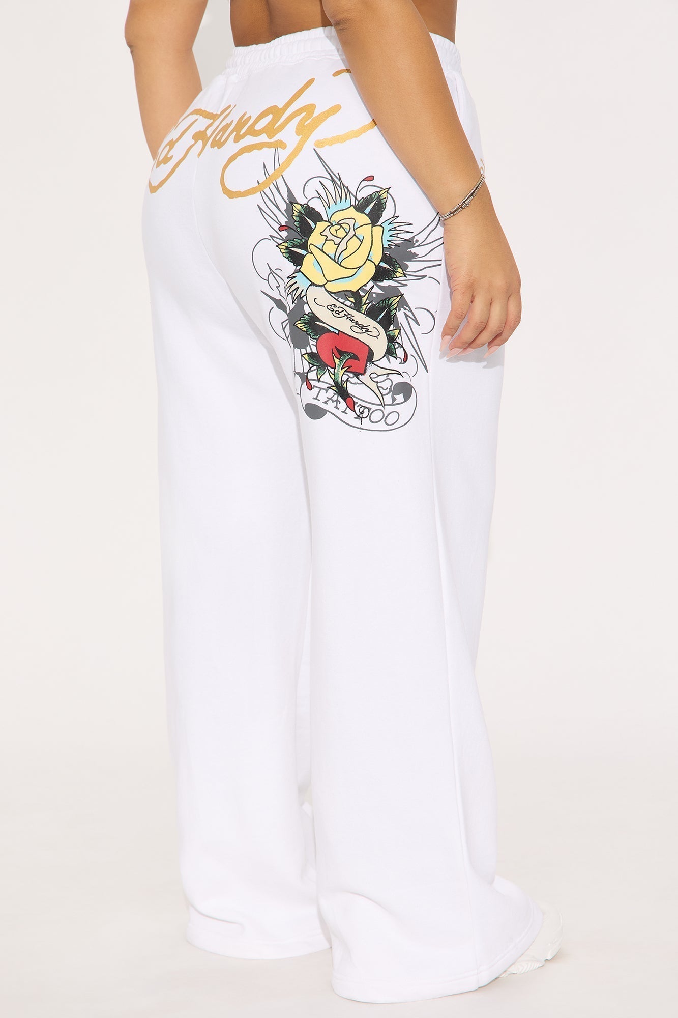Ed Hardy Brave Eagle Pant - White