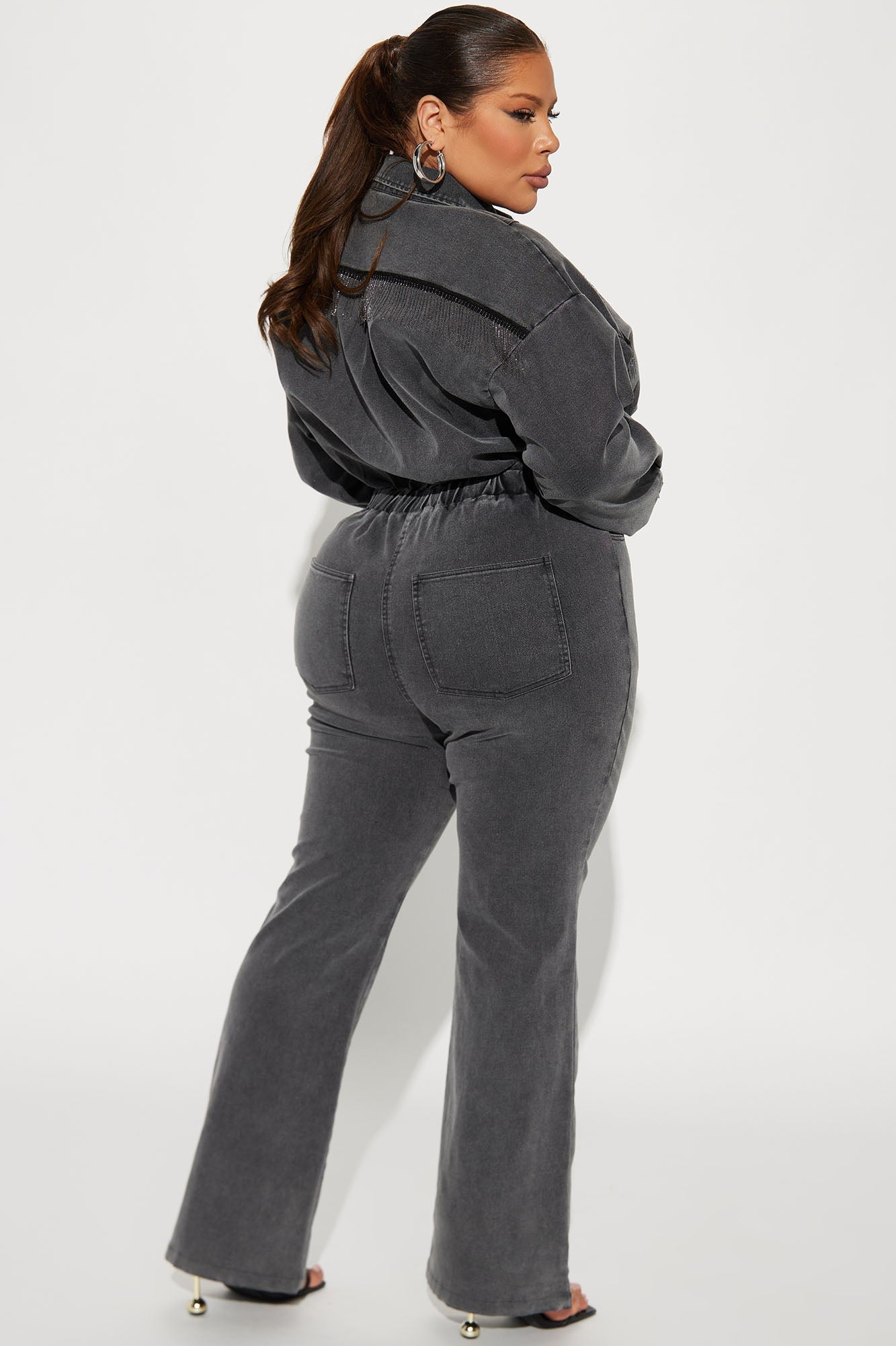 Olivia Denim Jumpsuit - Black