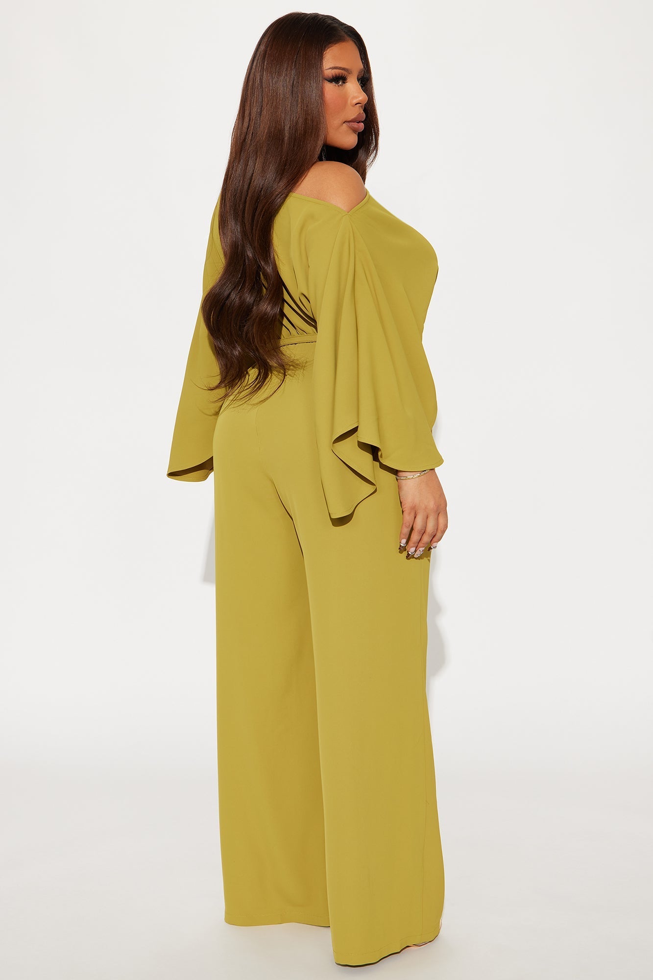 Meeting Adjourned Long Sleeve Belted Jumpsuit - Mustard