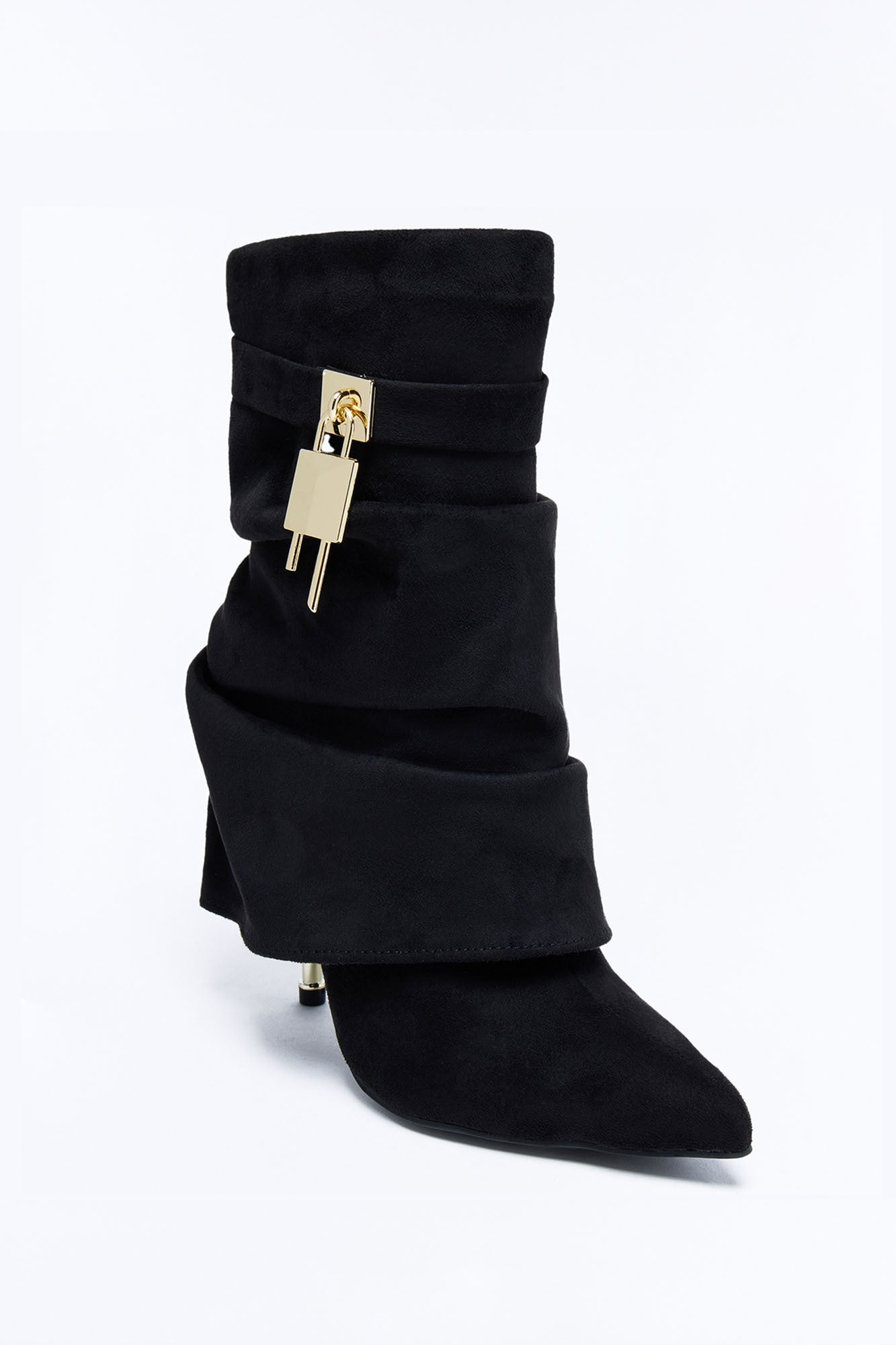 Alfie Ruched Overlay Boots - Black