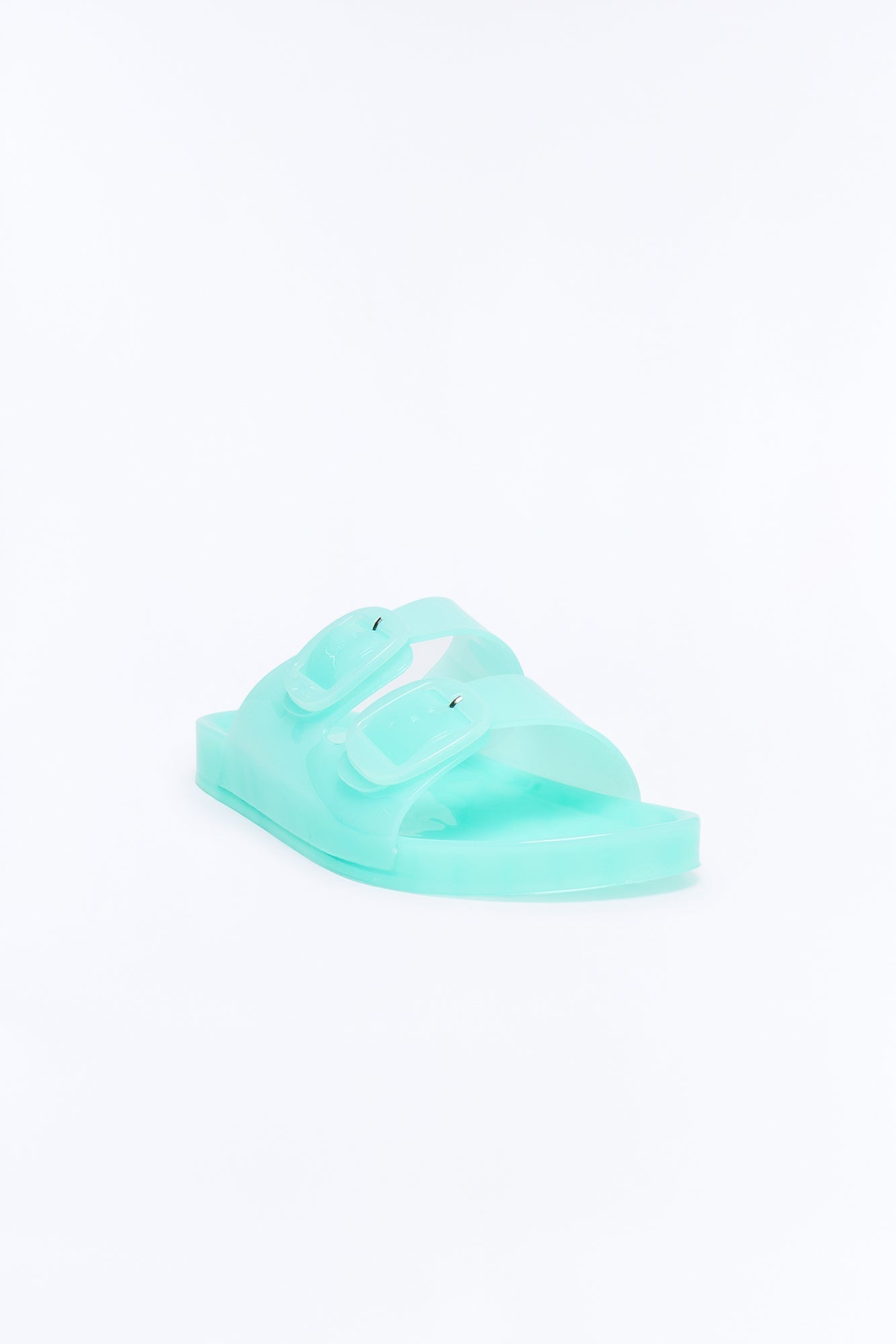 Allie Double Buckle Slides - Mint