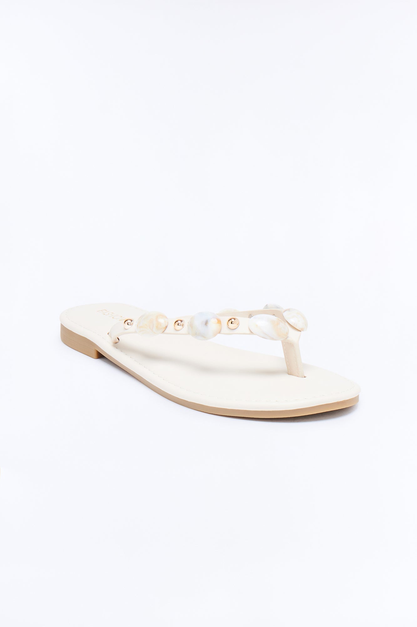 Amalfi Beaded Flip Flops - Ivory