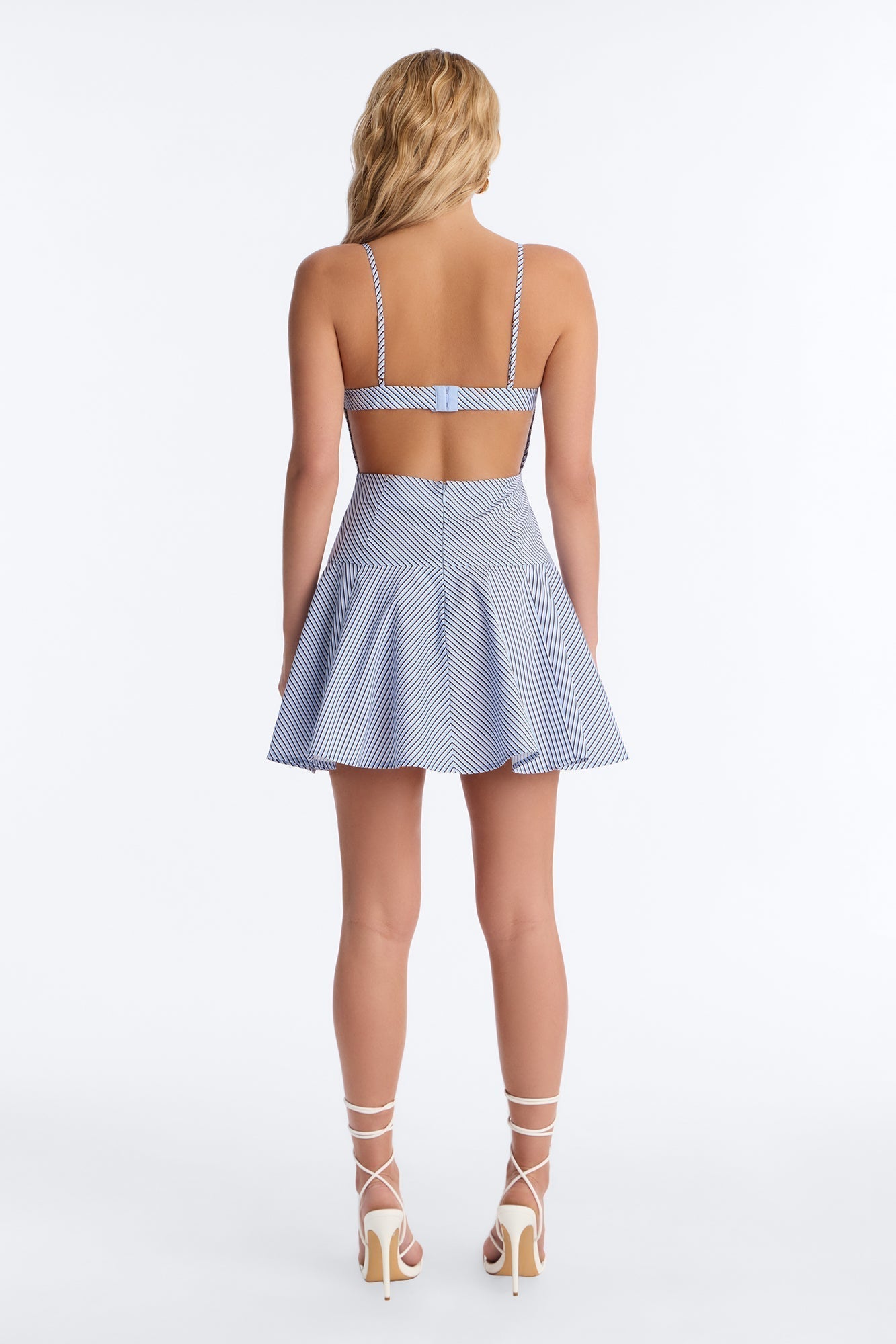 Sasha Striped Poplin Mini Dress - Blue/combo