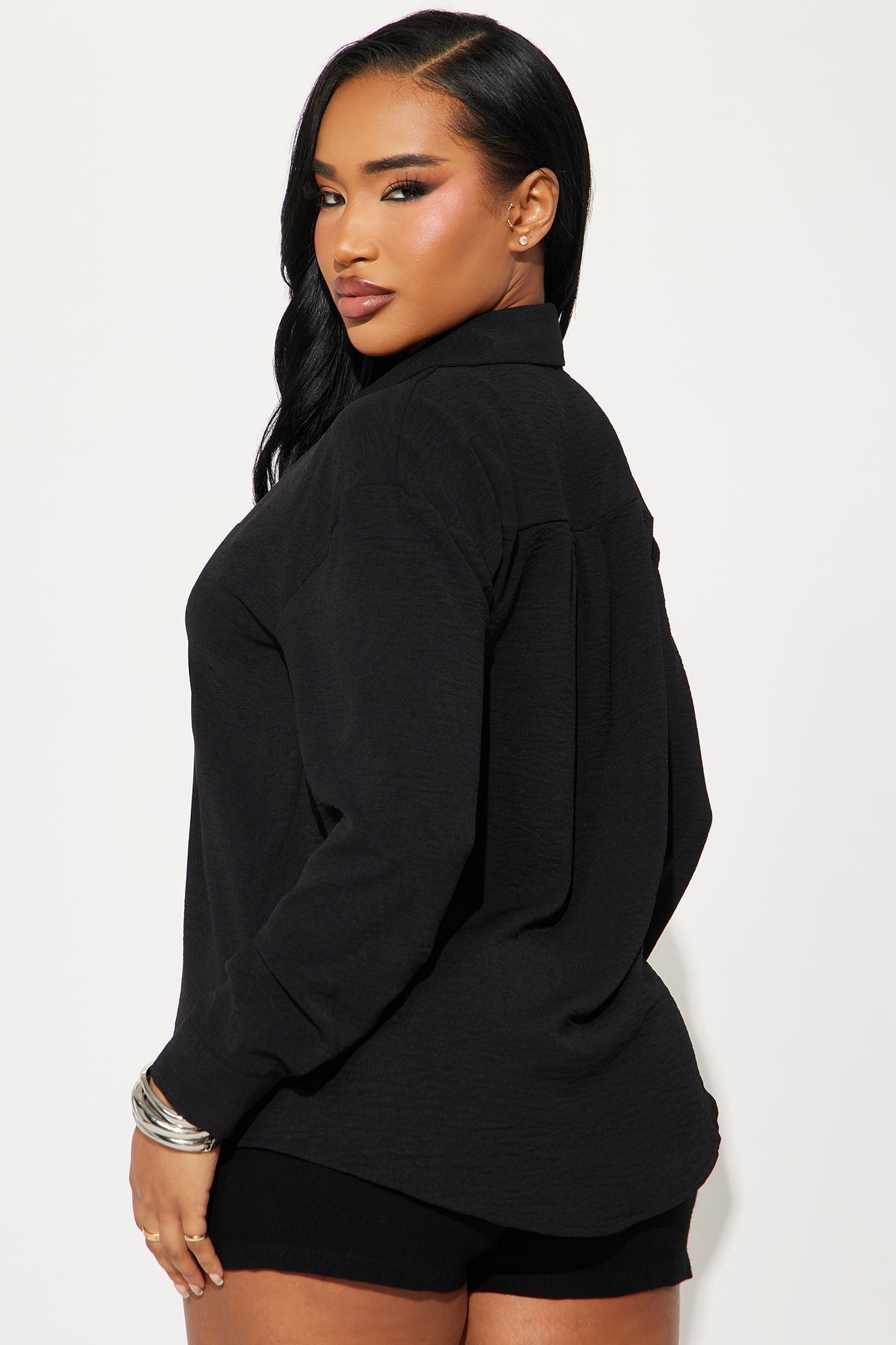 Hazel Button Up Shirt - Black