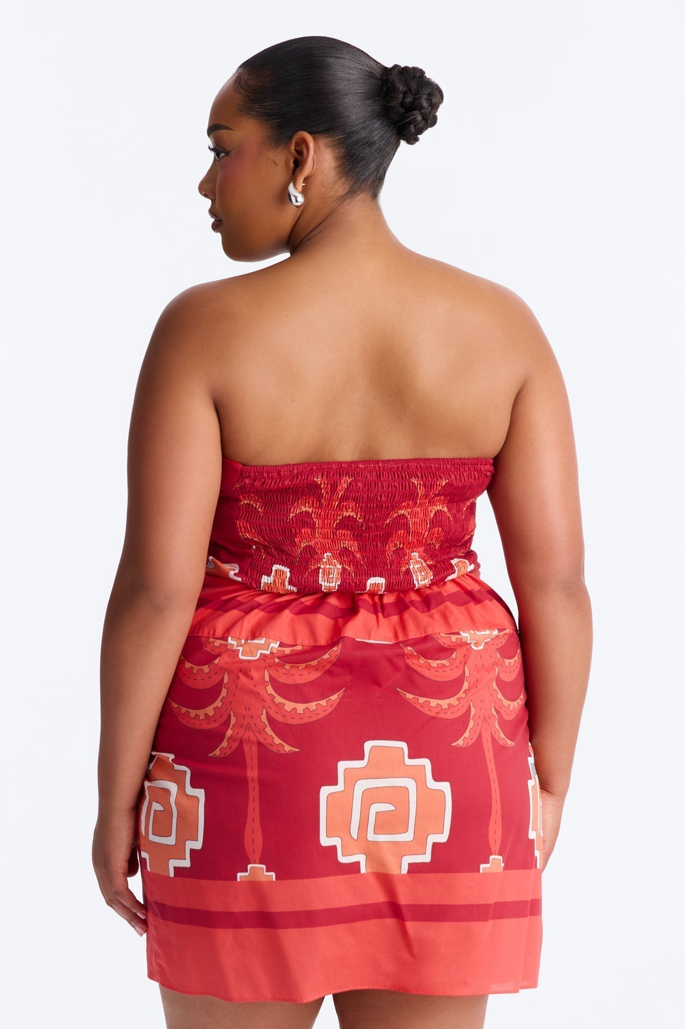 Eileen Wrap Mini Dress - Red