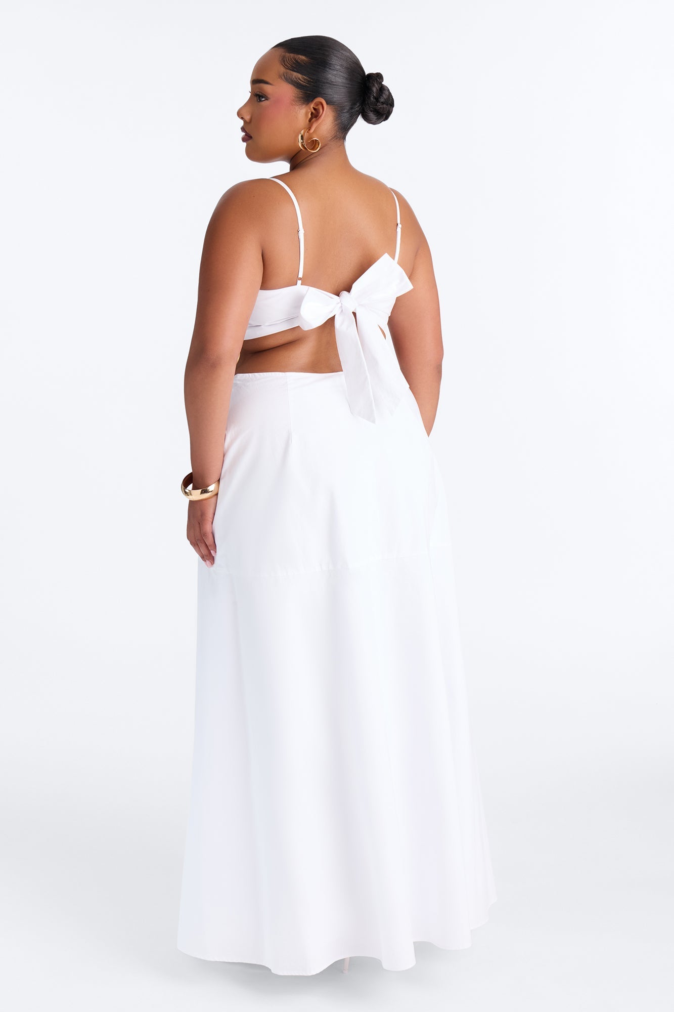 Paulina Poplin Maxi Dress - White
