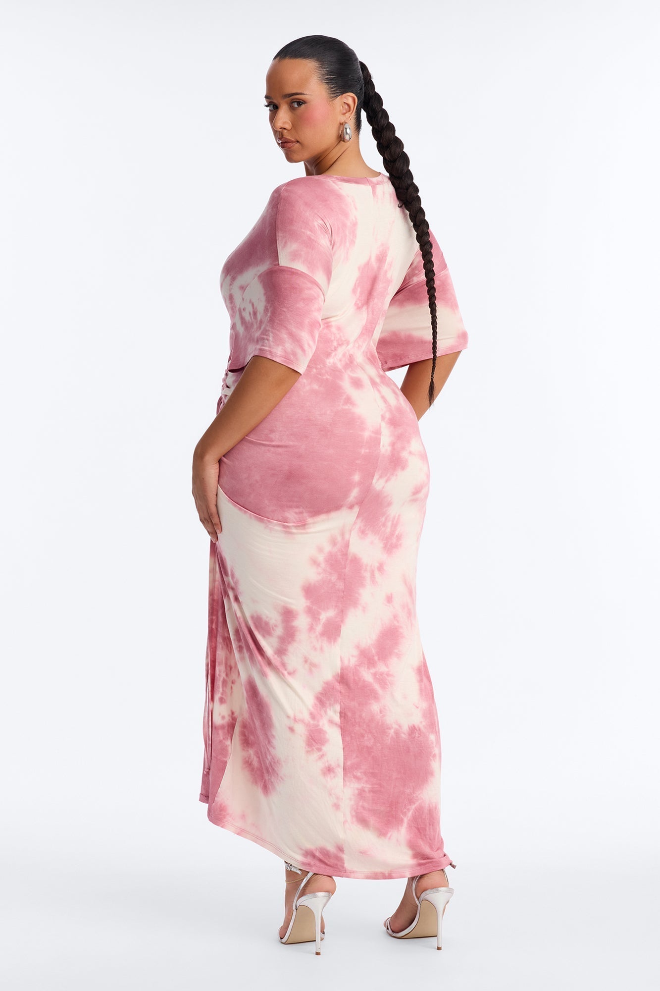 Tatum Tie Dye Maxi Dress - Pink/combo