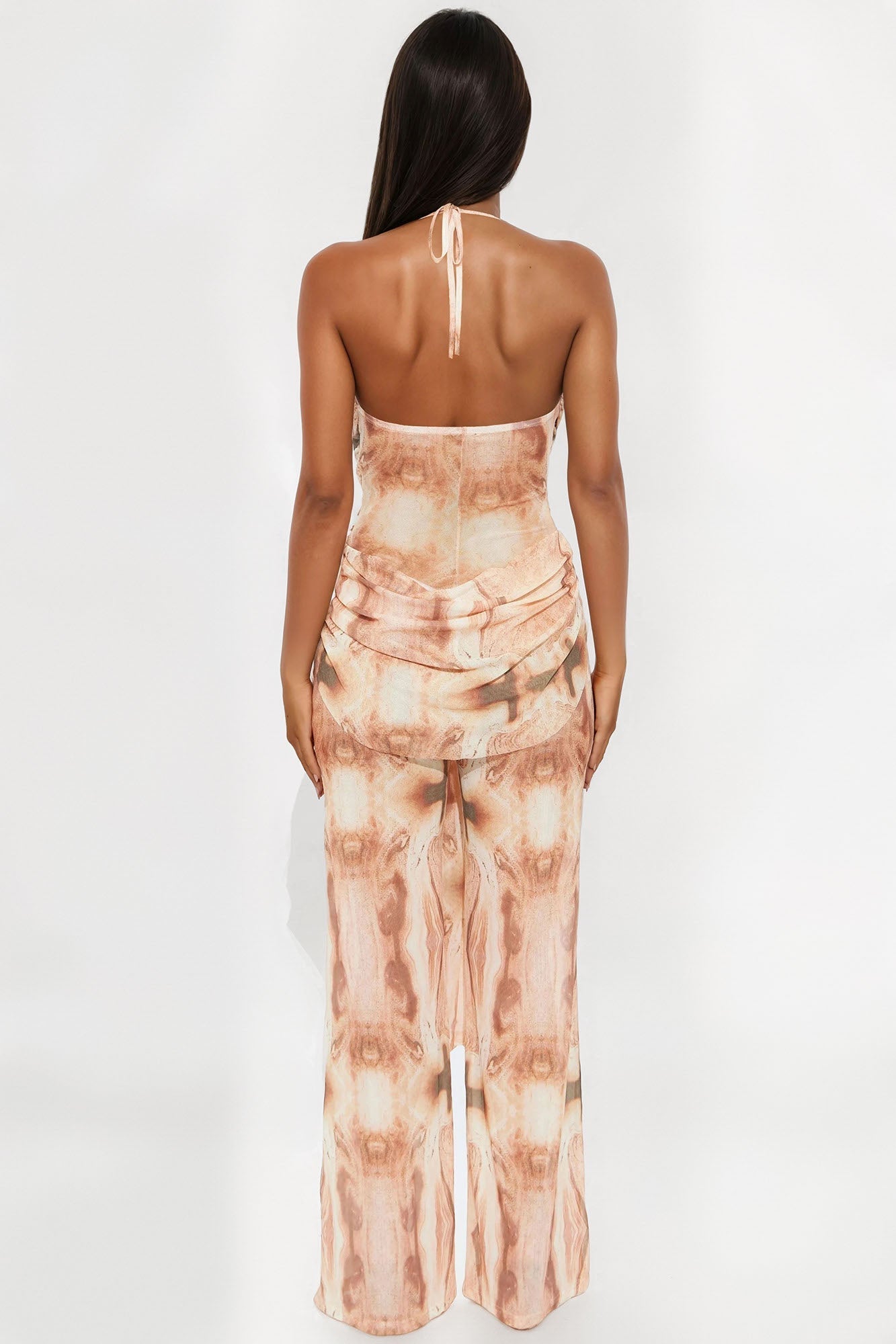 Magical Moments Mesh Halter Jumpsuit - Multi Color