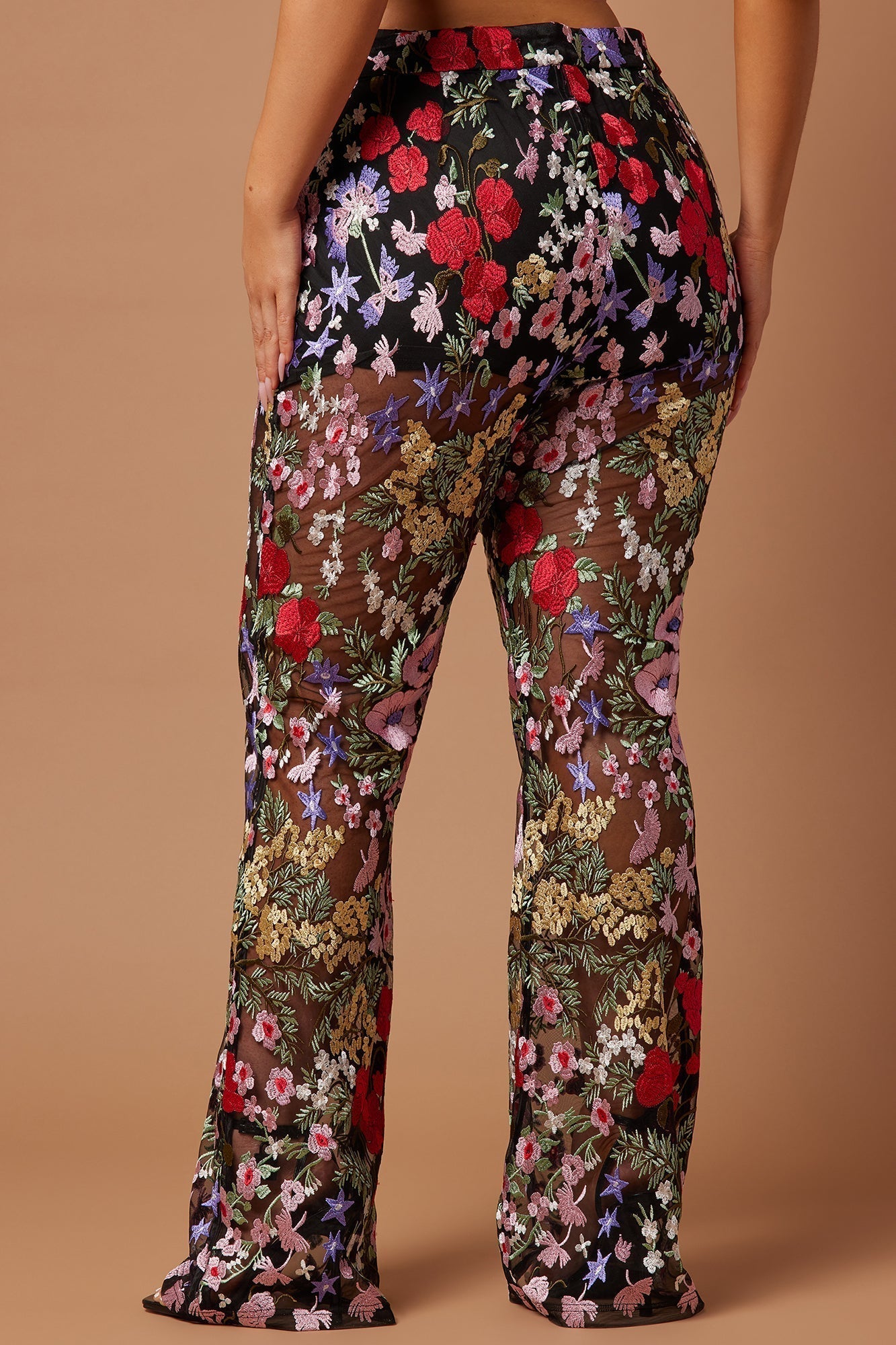 Erin Embroidered Pant - Black/combo
