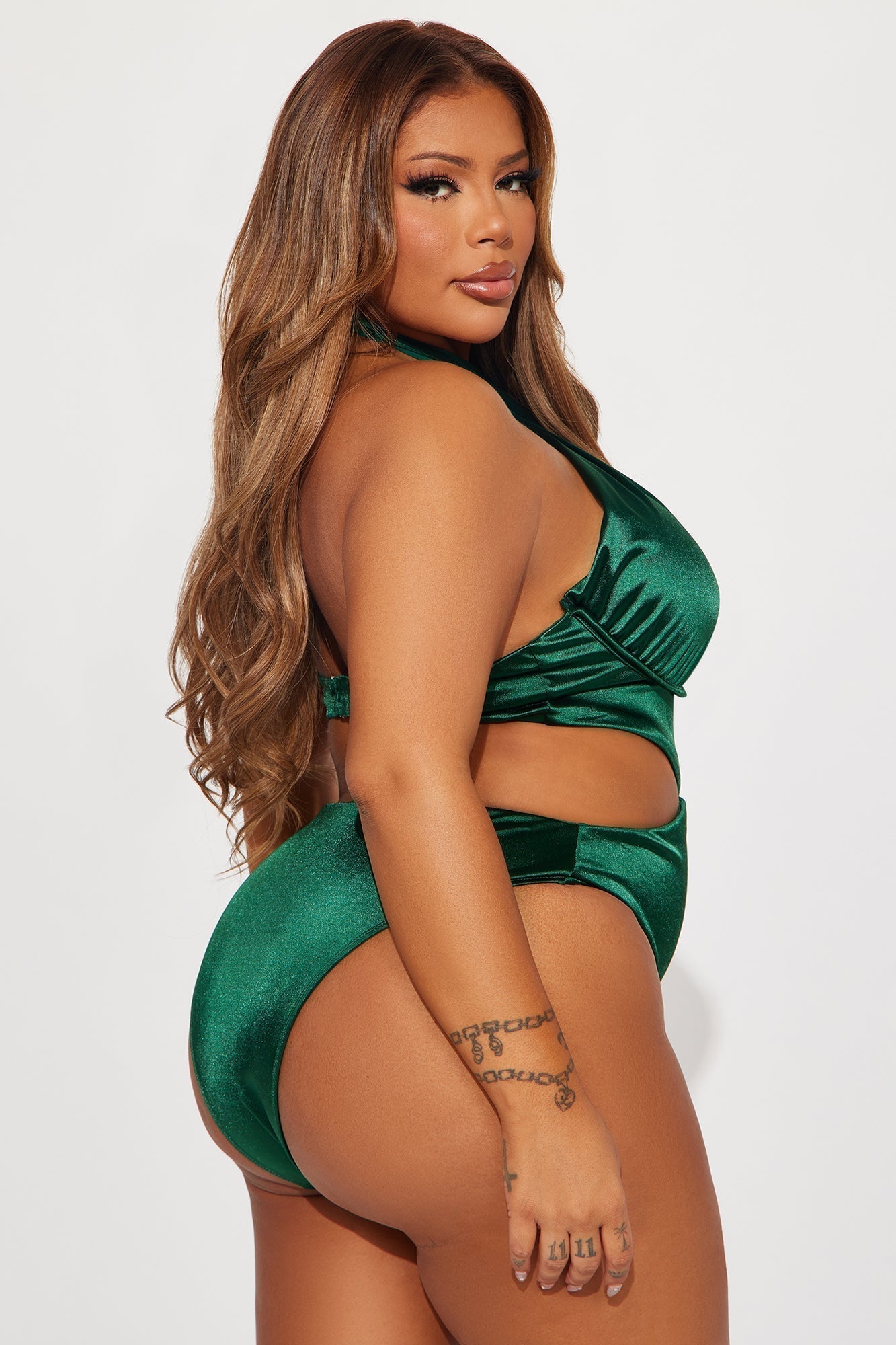 Kailen Underwire Twist 1 Piece Swimsuit - Emerald