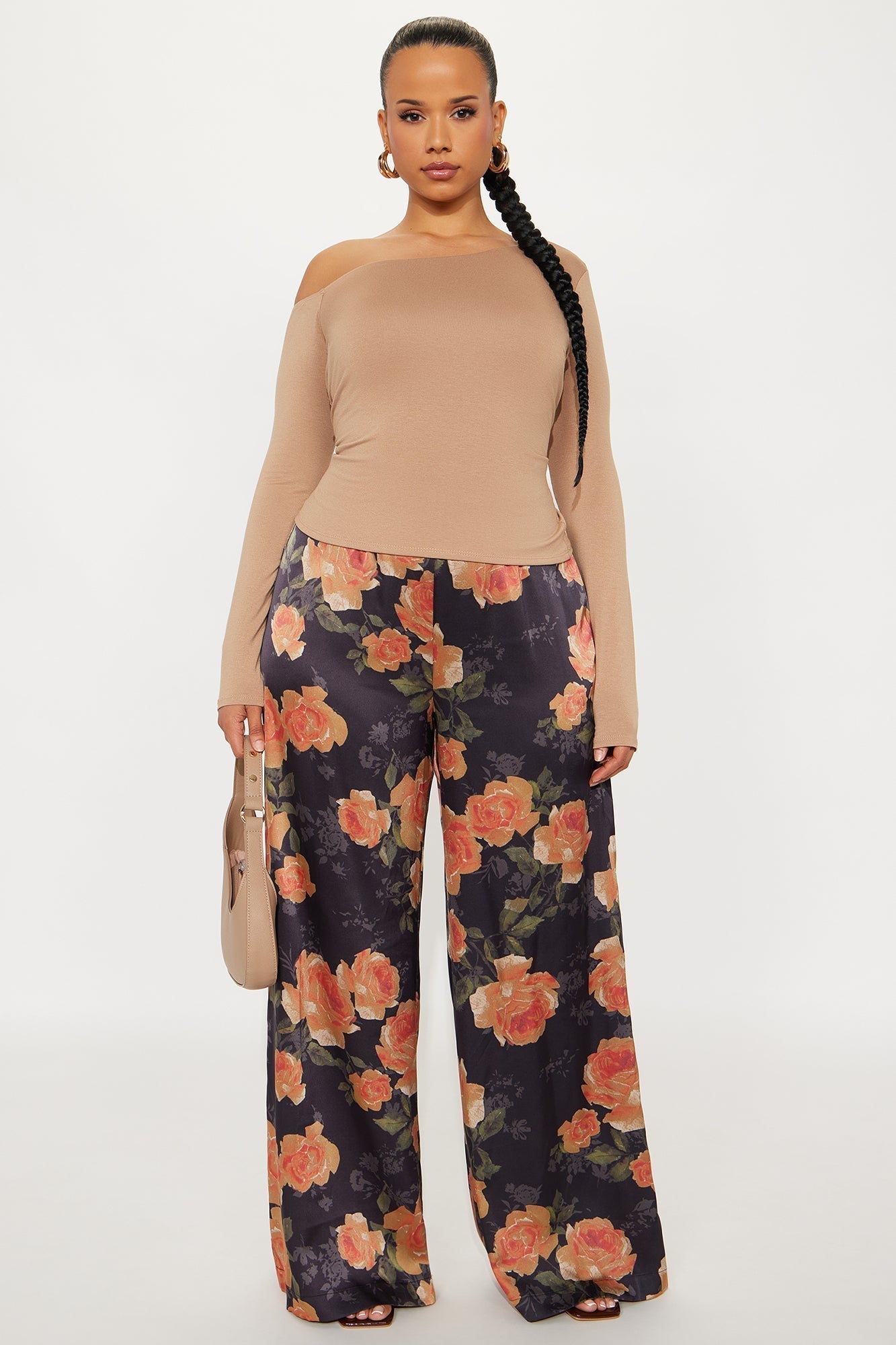 Hold Me Tighter Lace Up Top - Mocha