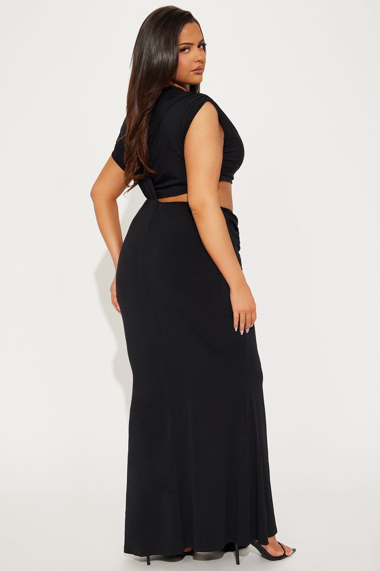 Aria Cut Out Maxi Dress - Black