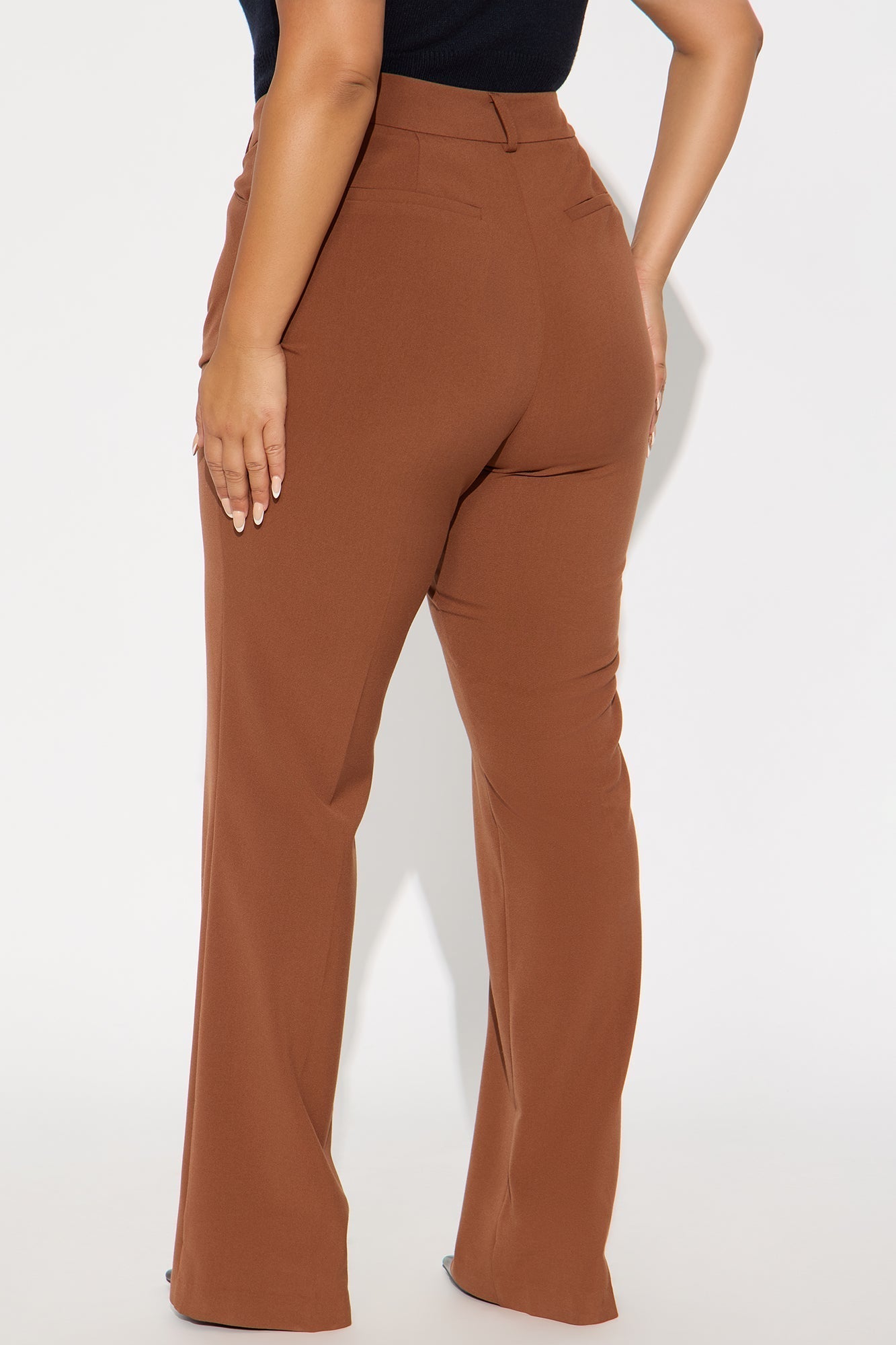 Tall Tasha Dressy High Rise Pants - Mocha