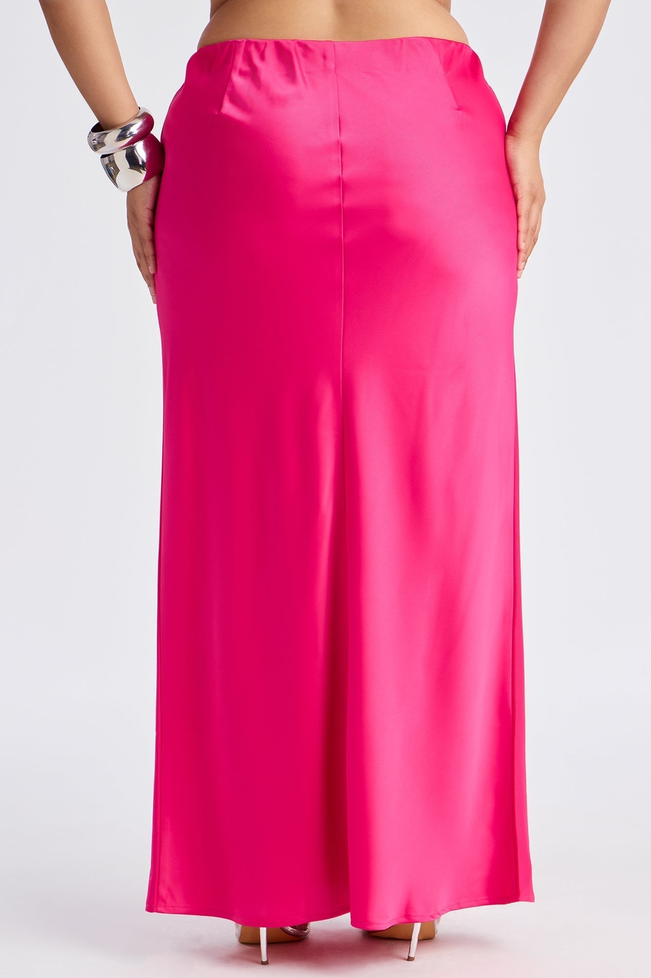 Brunch to GNO Satin Maxi Skirt - Pink
