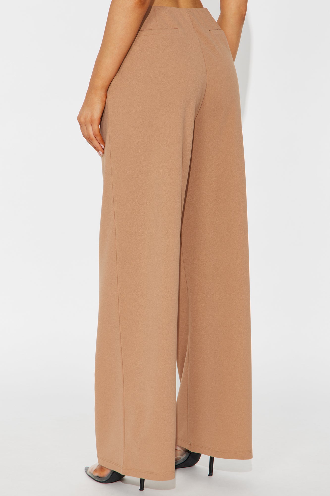 On A Conference Call Wide Leg Trouser Pant 31 - Mocha