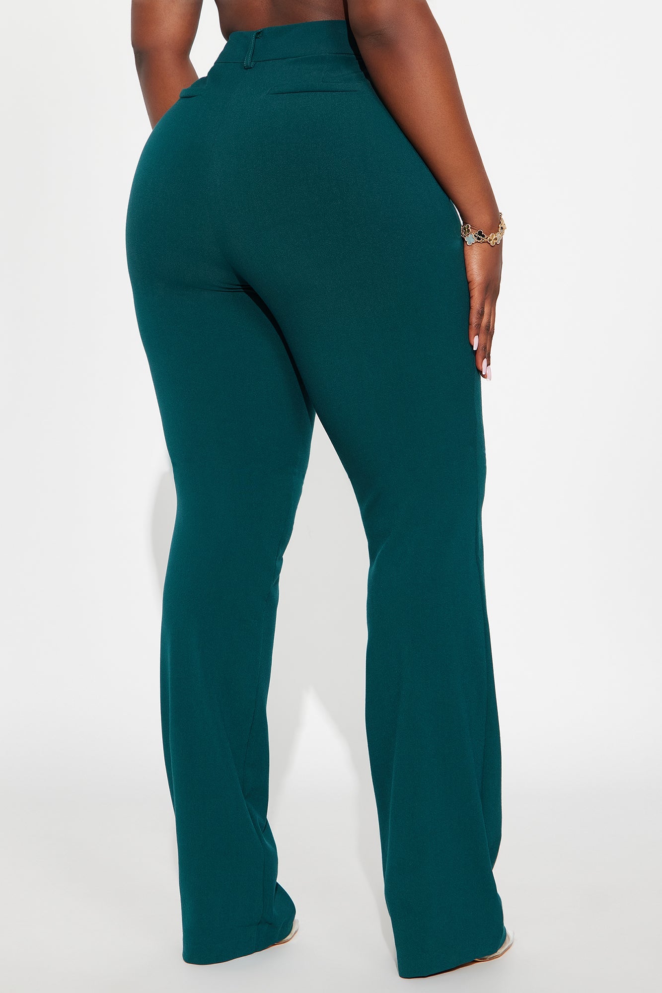 Tall Tasha Dressy High Rise Pants - Hunter Green