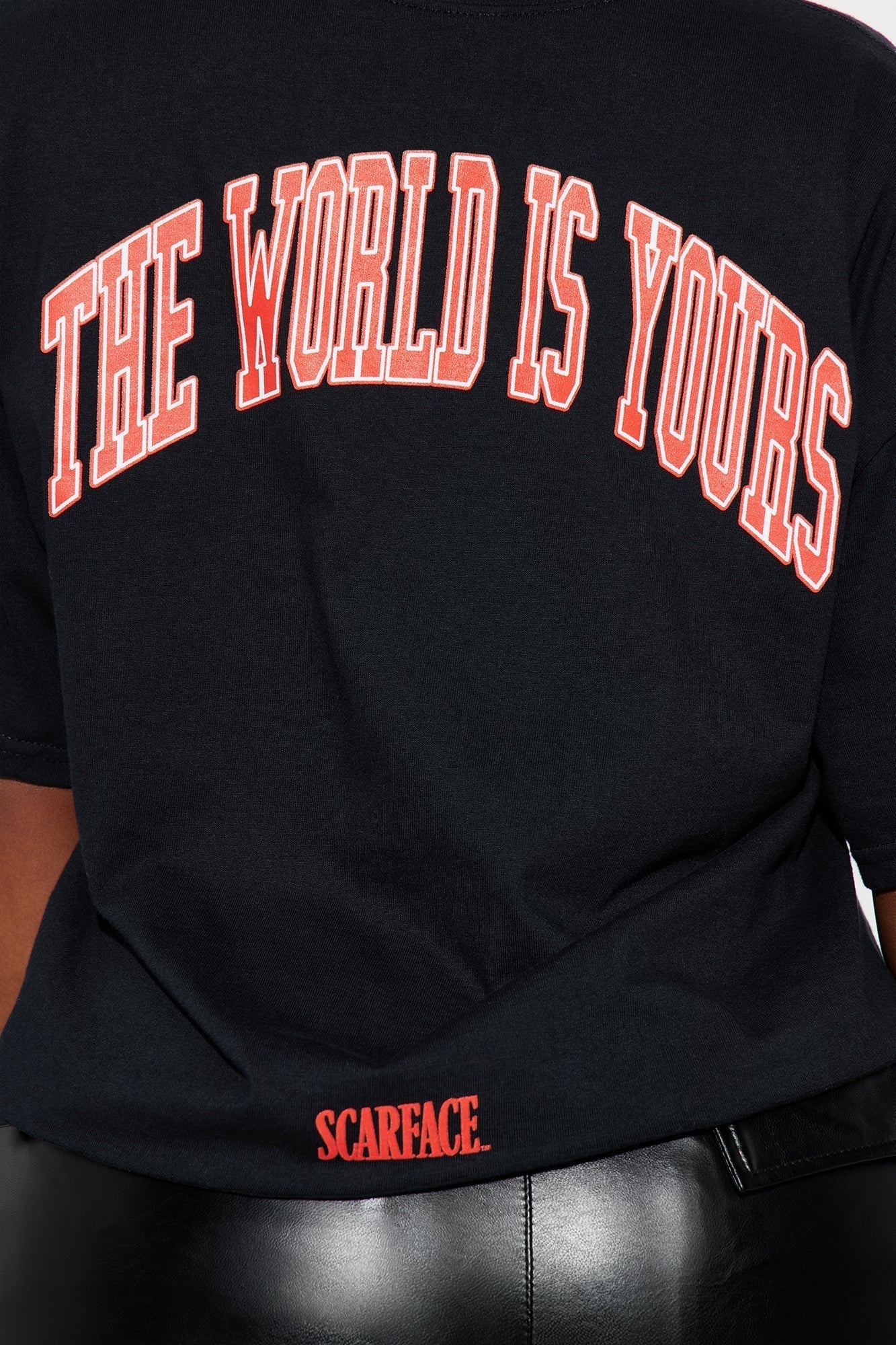 Scarface The World Is Ours Cropped Tee - Black