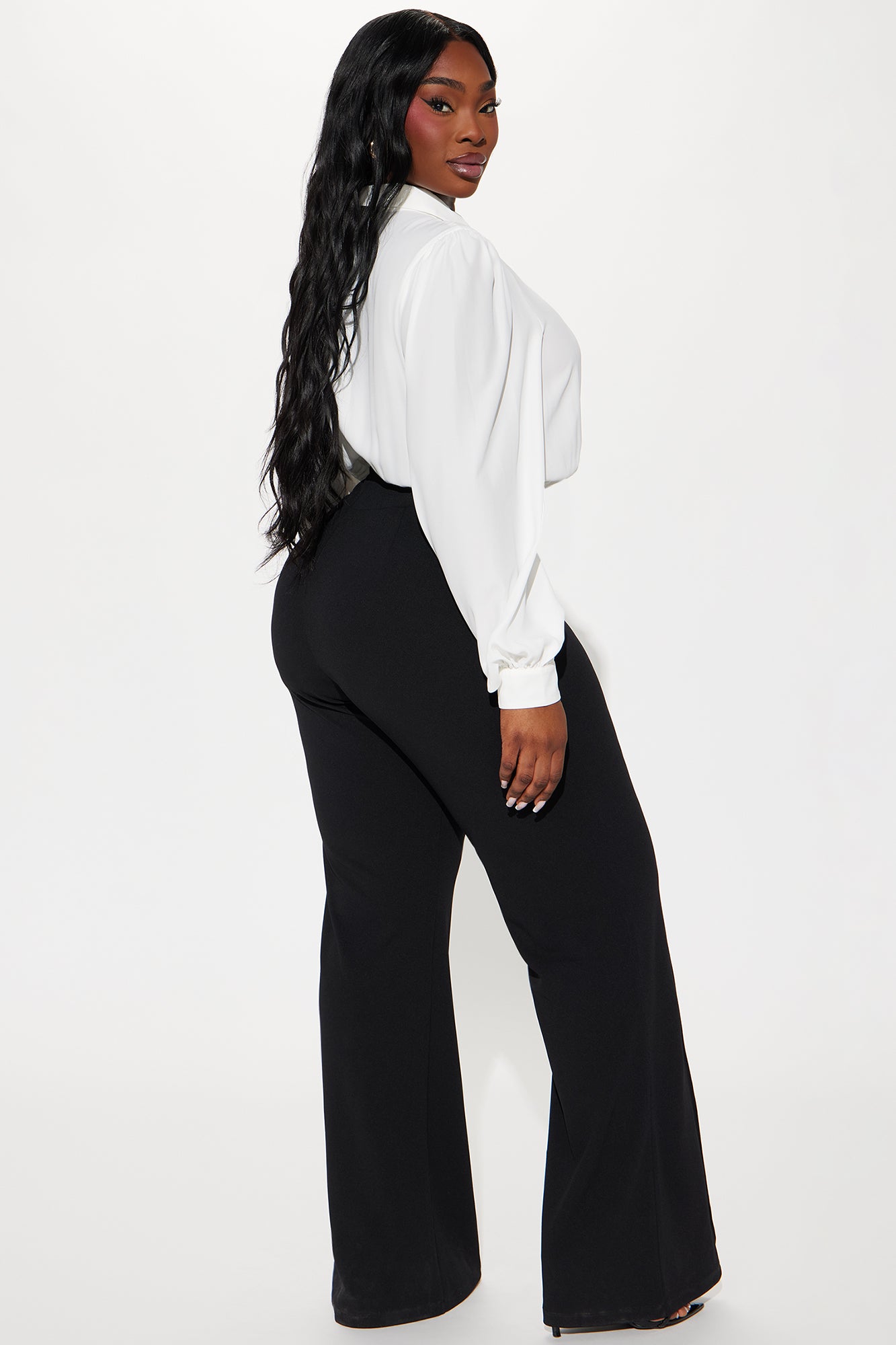 Boss Lady Jumpsuit - White/Black