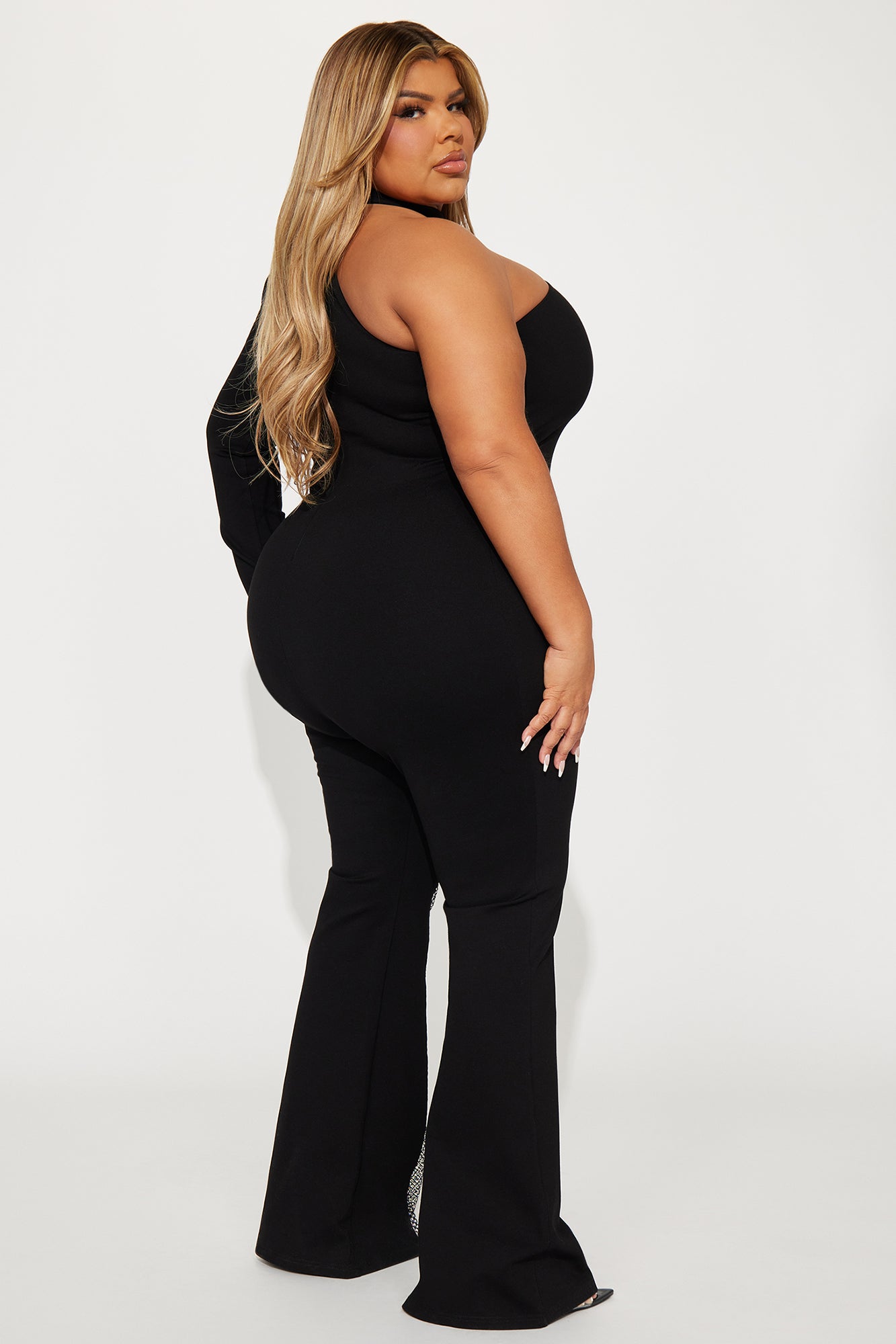 See Me Shine Embellished Jumpsuit - Black