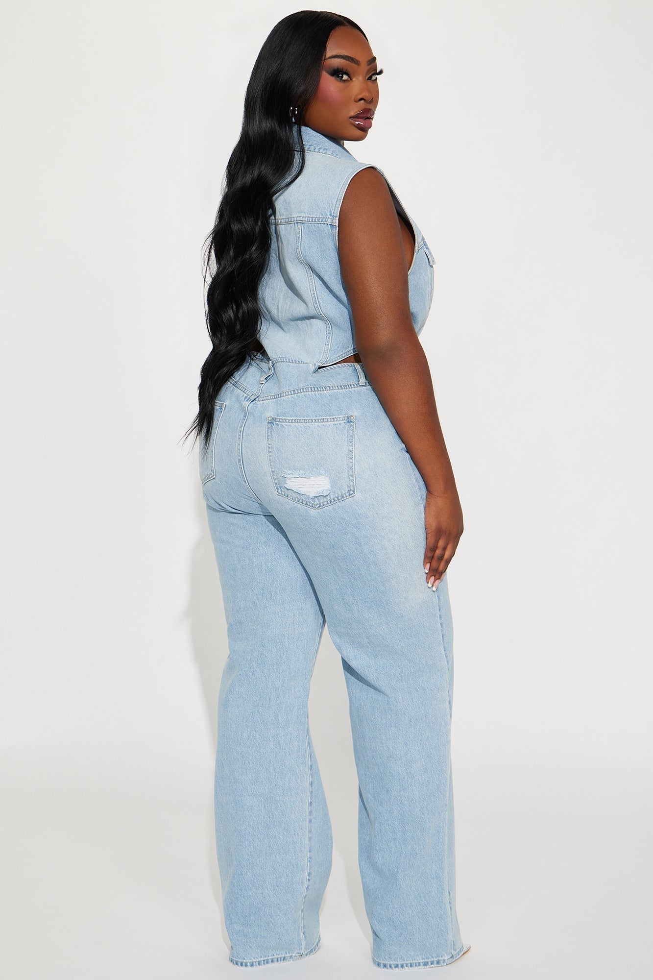 Baylin Denim Jumpsuit - Light Wash