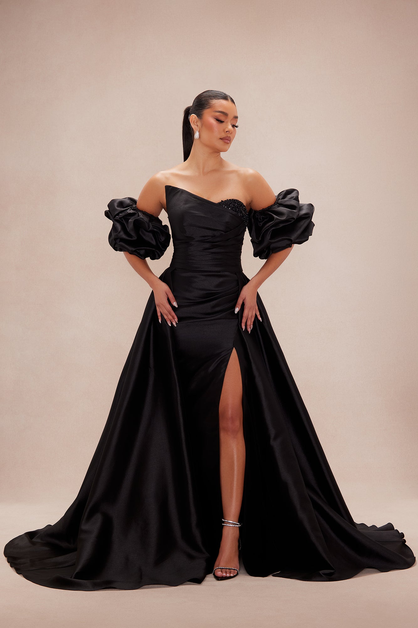 Lovers Lane Taffeta Gown - Black