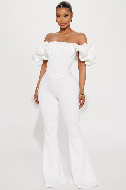 Dreaming In Ruffles Jumpsuit - White
