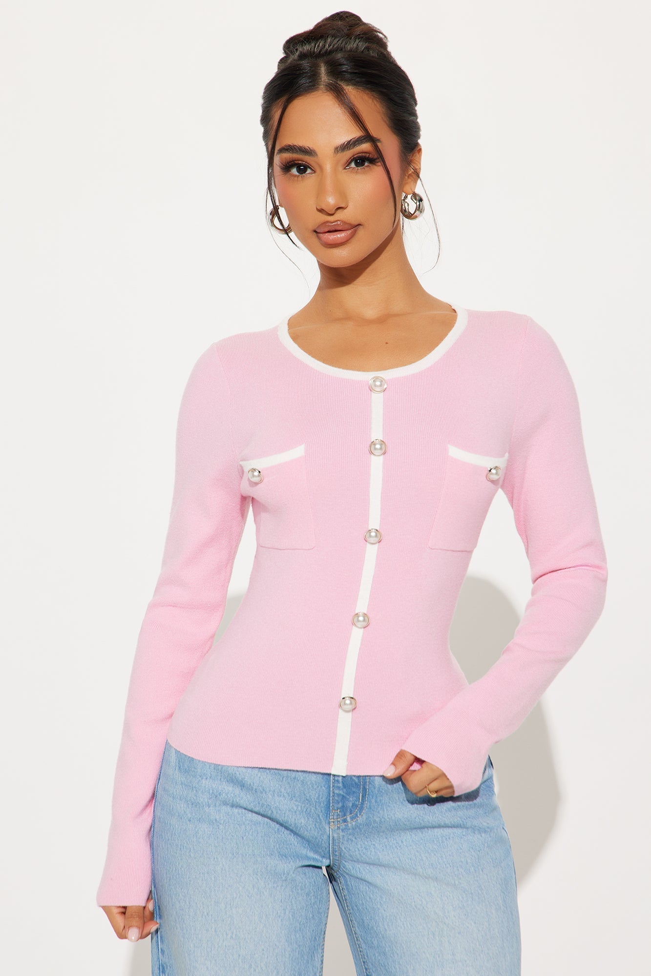 Eloise Sweater - Pink/combo