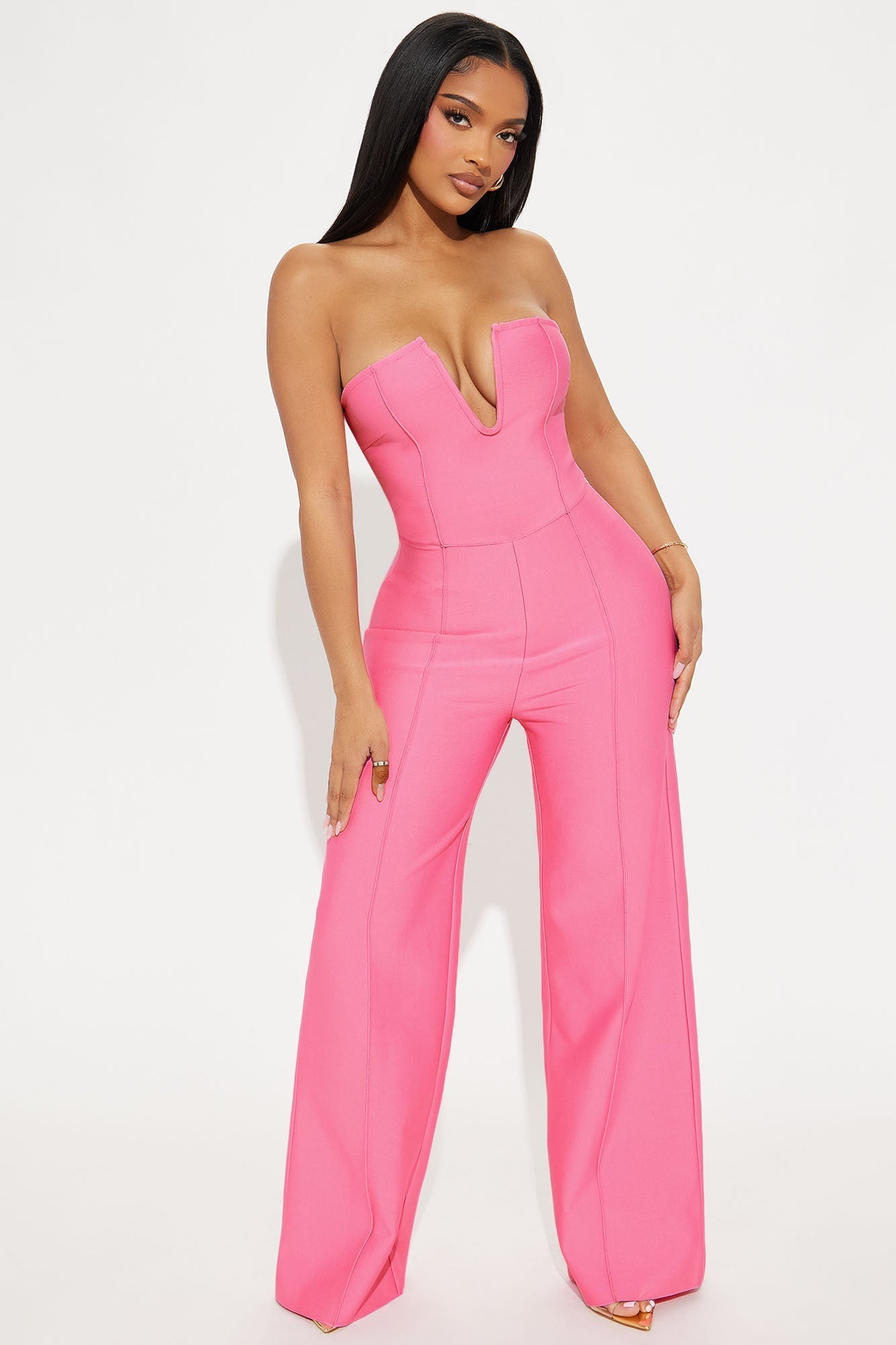Someone To You Bandage Jumpsuit - Pink