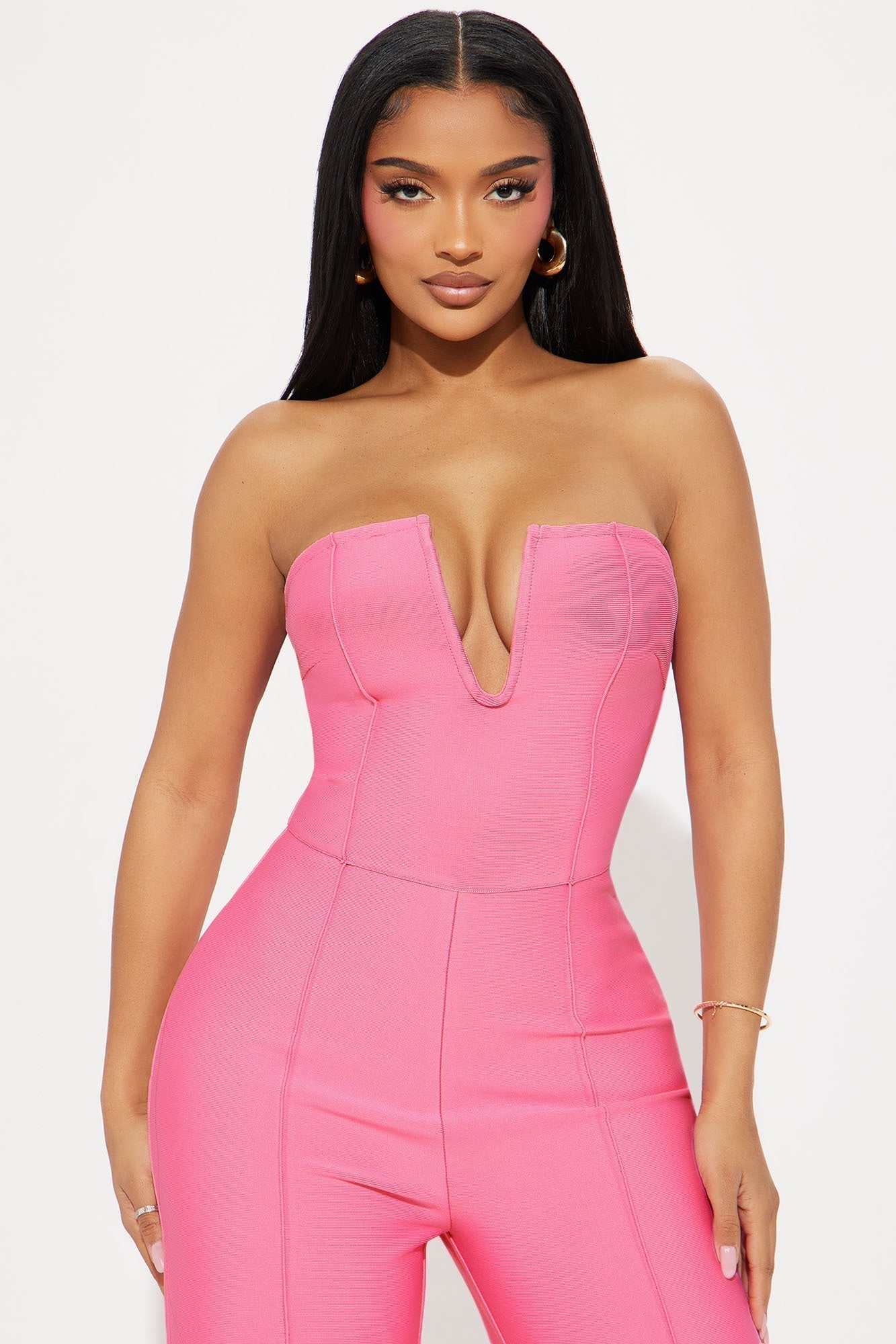 Someone To You Bandage Jumpsuit - Pink