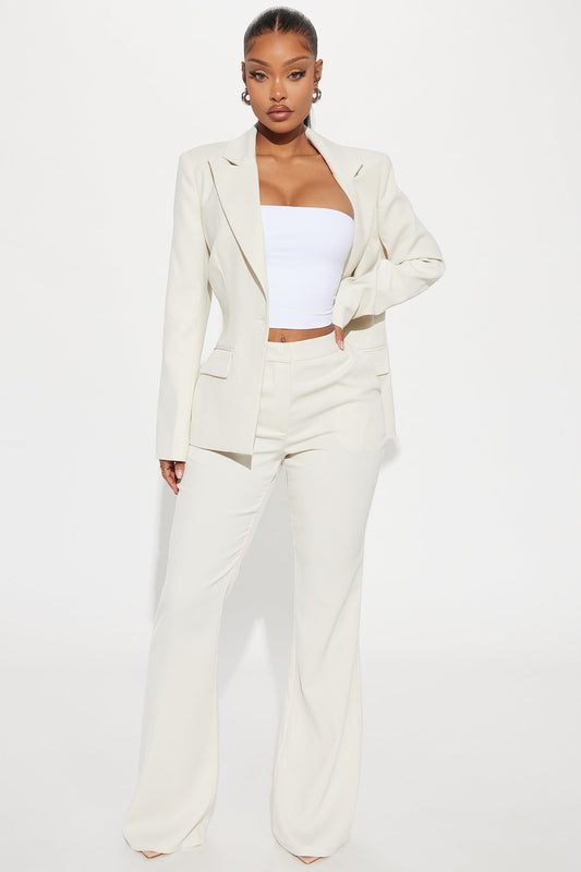 Breaking Even Flare Trouser - Cream