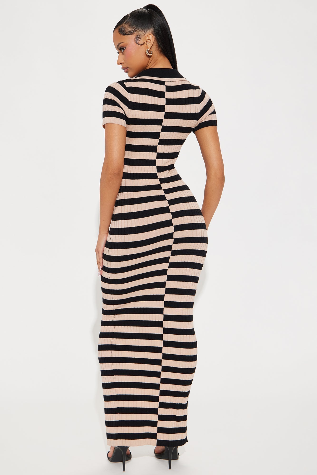 Prestigious Tour Ribbed Maxi Dress - Taupe/combo