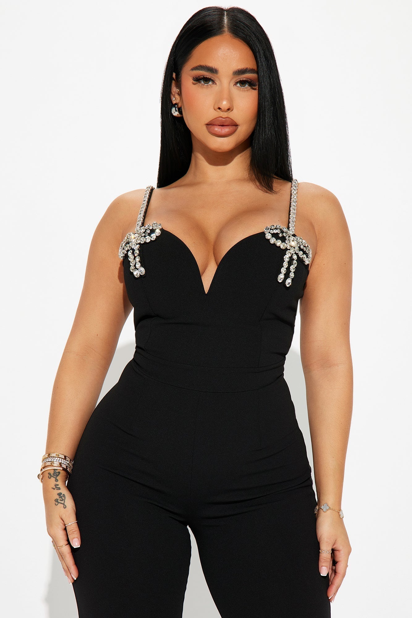 Expensive Nights Jumpsuit - Black