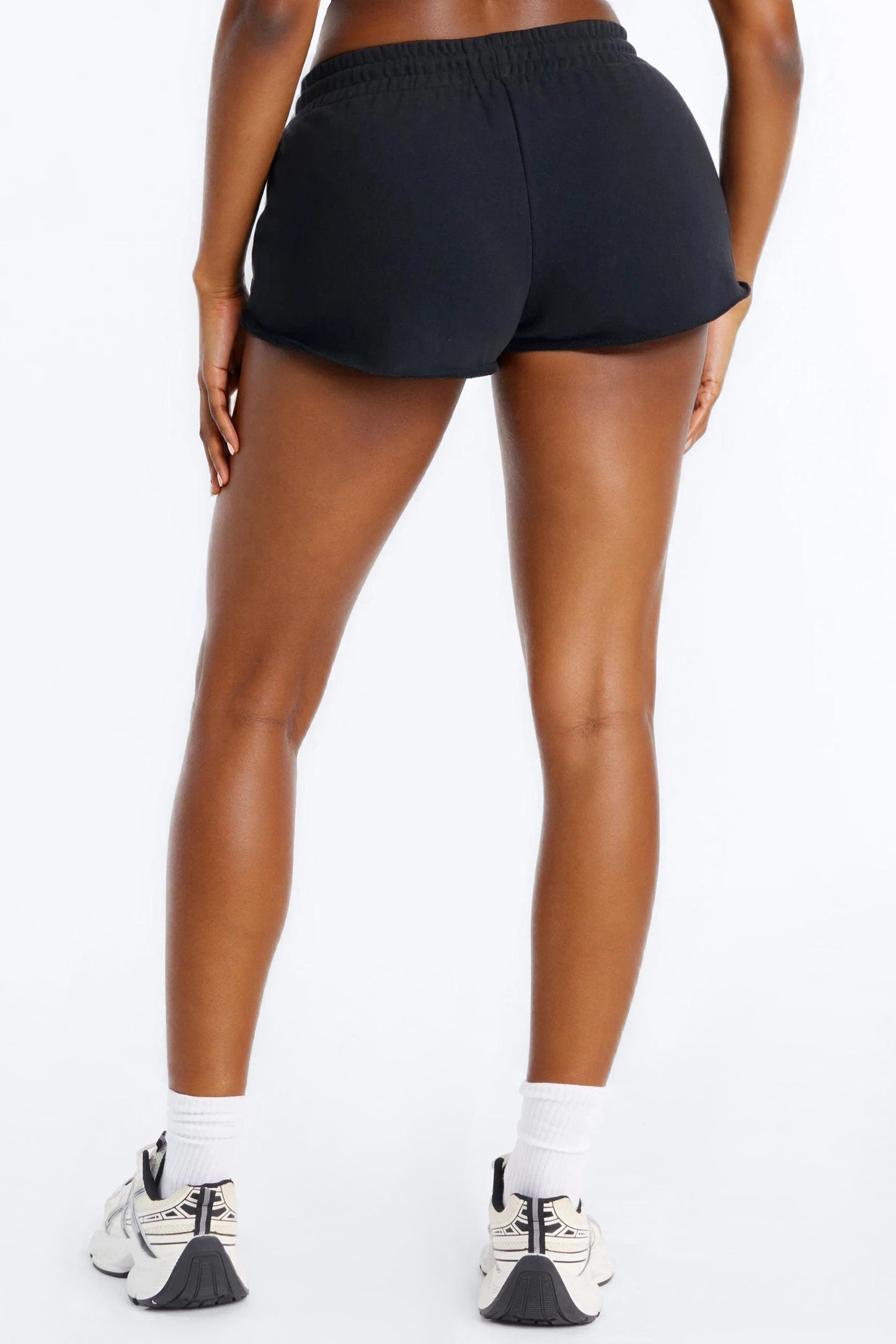 No Limits Raw Hem French Terry Short - Black