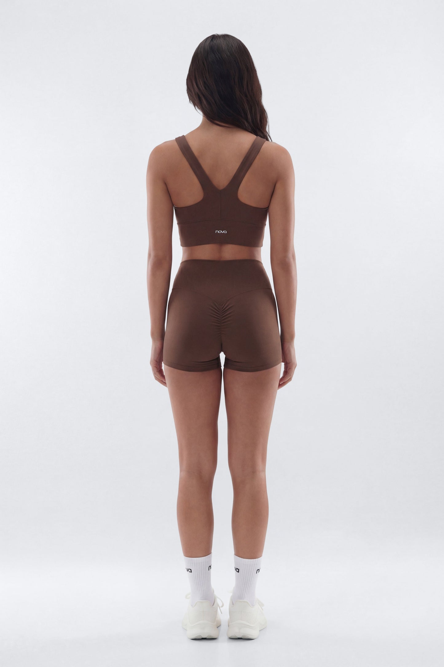 CloudForm™ 3″ Invisible Scrunch Biker Short - Brown