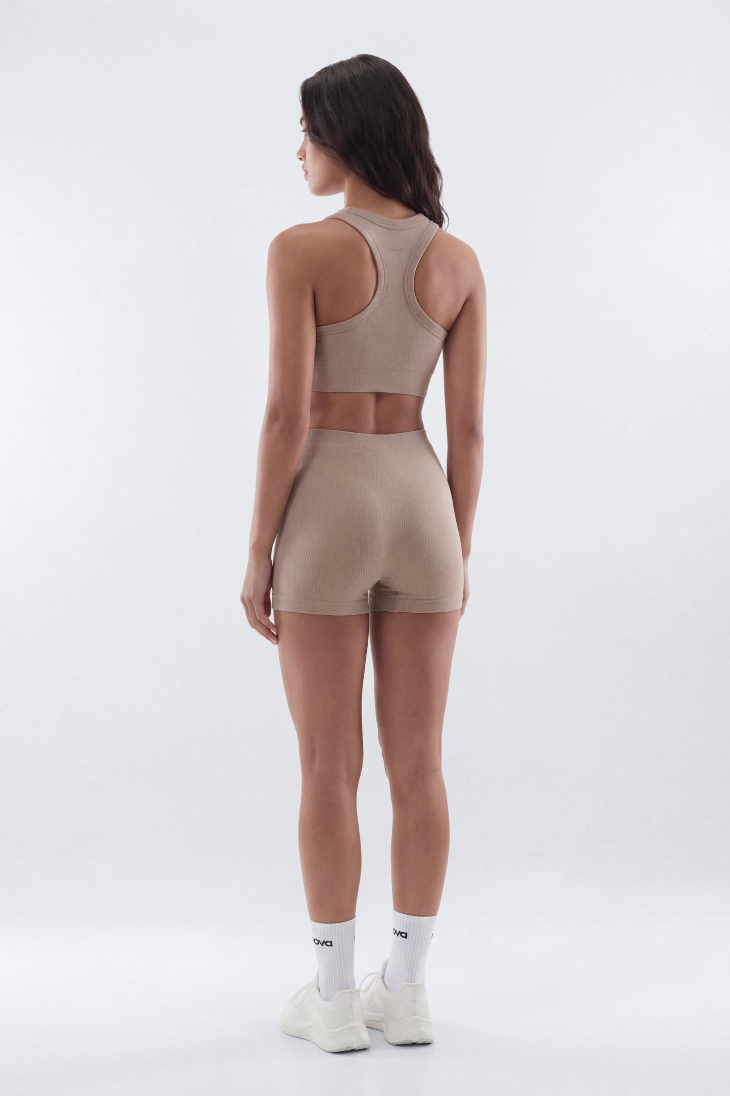 CottonFlex™ 4″ Sports Biker Short - Taupe