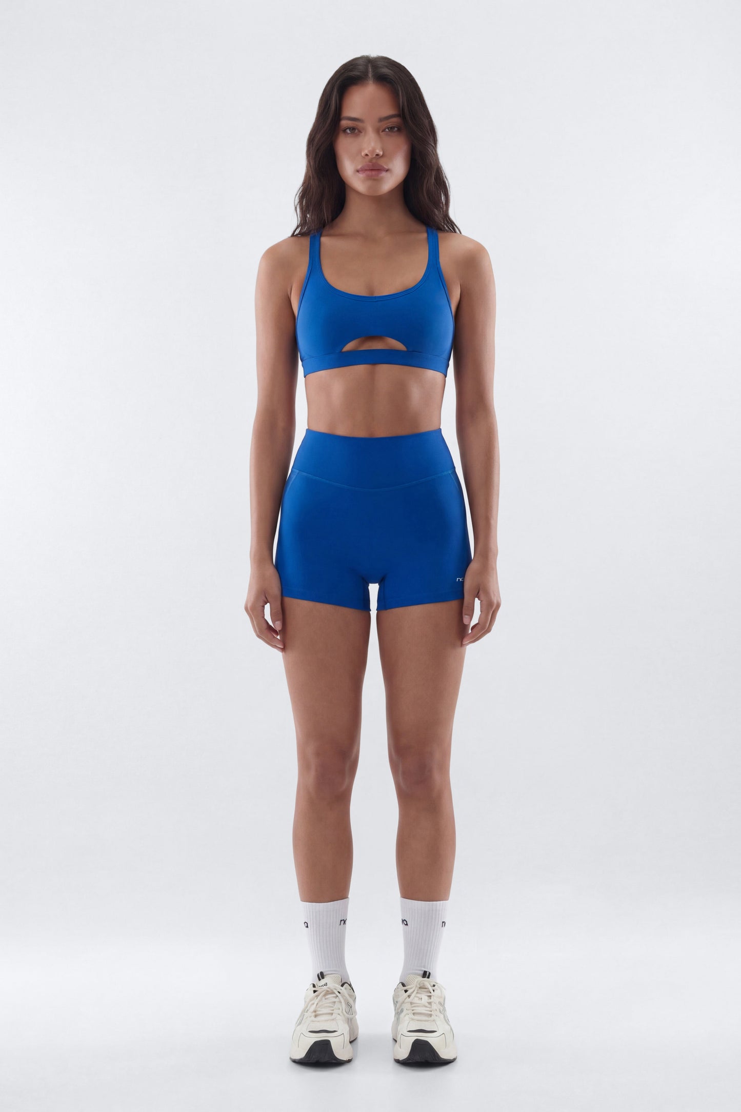 AirSculpt™ 3″ Mesh Contrast Sports Biker Short - CobaltBlue