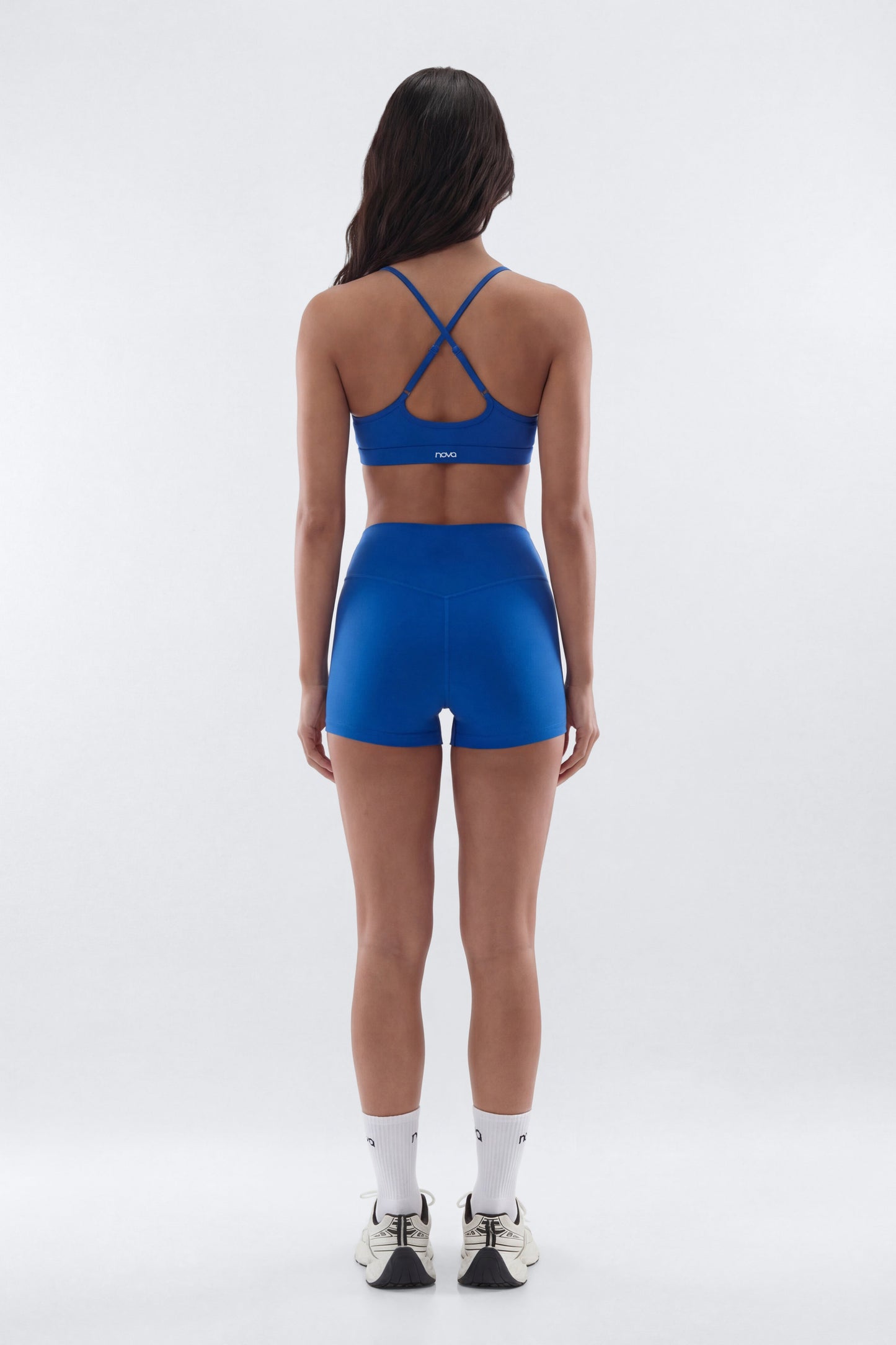 AirSculpt™ 3″ Mesh Contrast Sports Biker Short - CobaltBlue