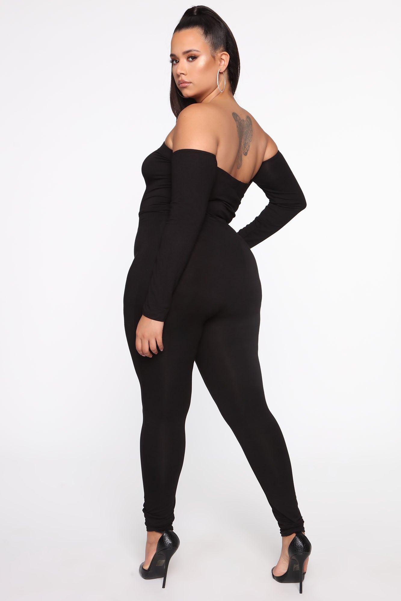 Soothe Off Shoulder Jumpsuit - Black
