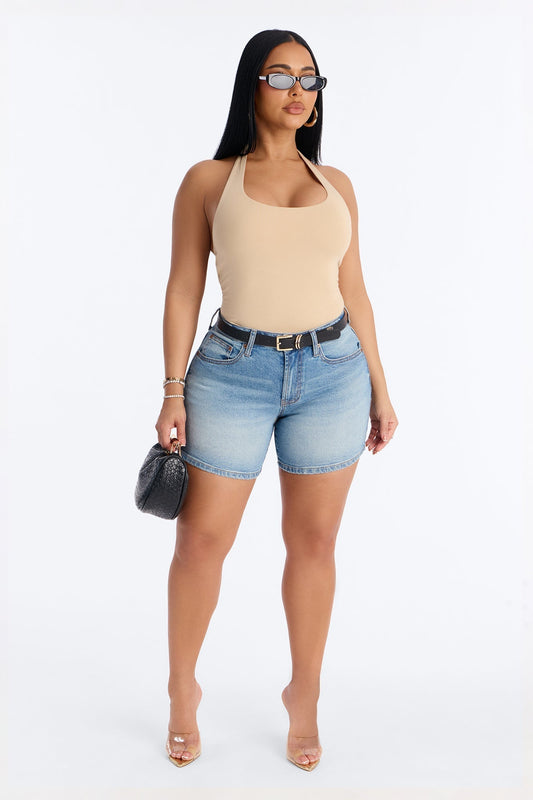 Staycation Stretch Denim Shorts - Dark Wash