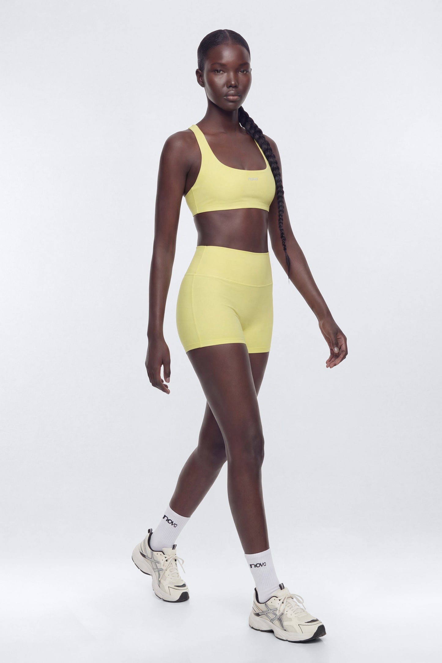 AirSculpt™ 3″ Mid Rise Biker Short - Yellow