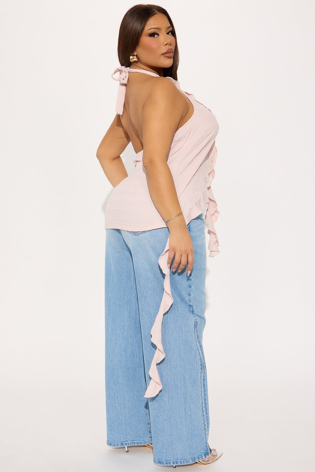 Hello Rose Halter Top - Blush