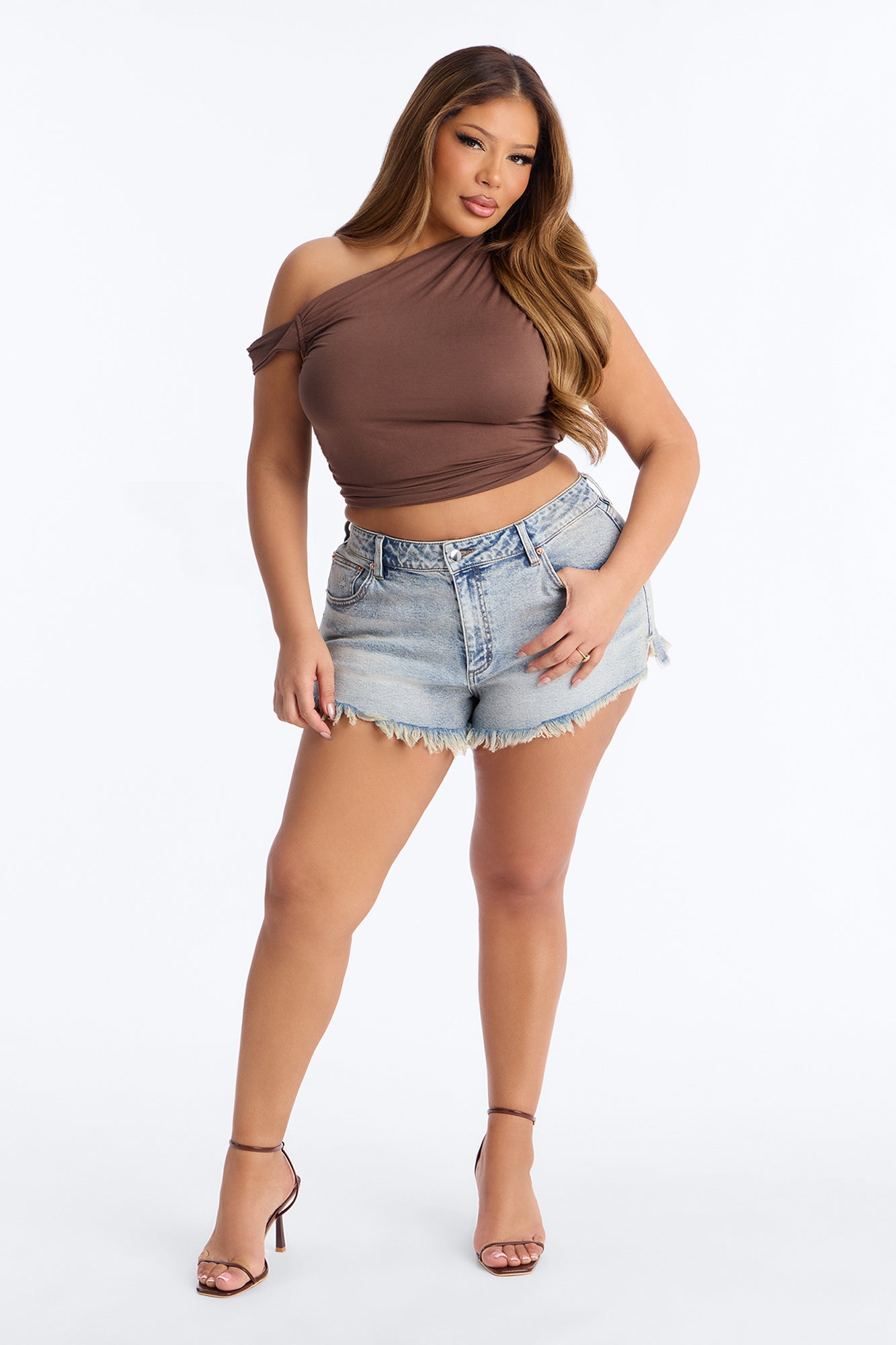Brooklyn Cut Off Denim Shorts - Vintage Wash