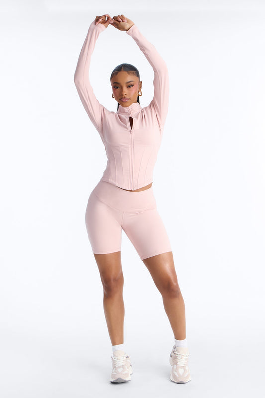 Myla Tricot Lounge Biker Shorts - Pink