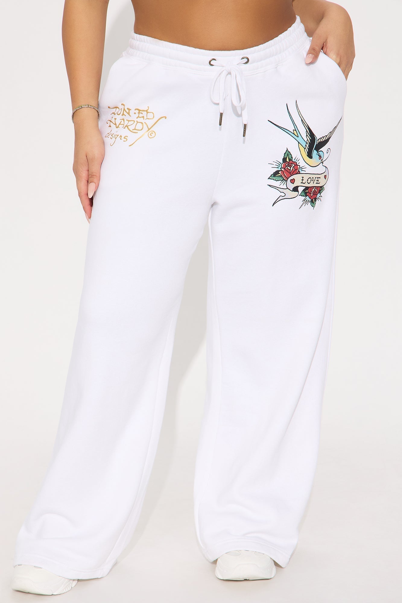 Ed Hardy Brave Eagle Pant - White