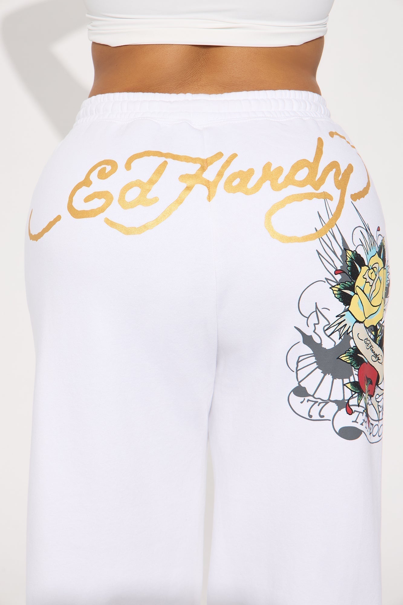 Ed Hardy Brave Eagle Pant - White