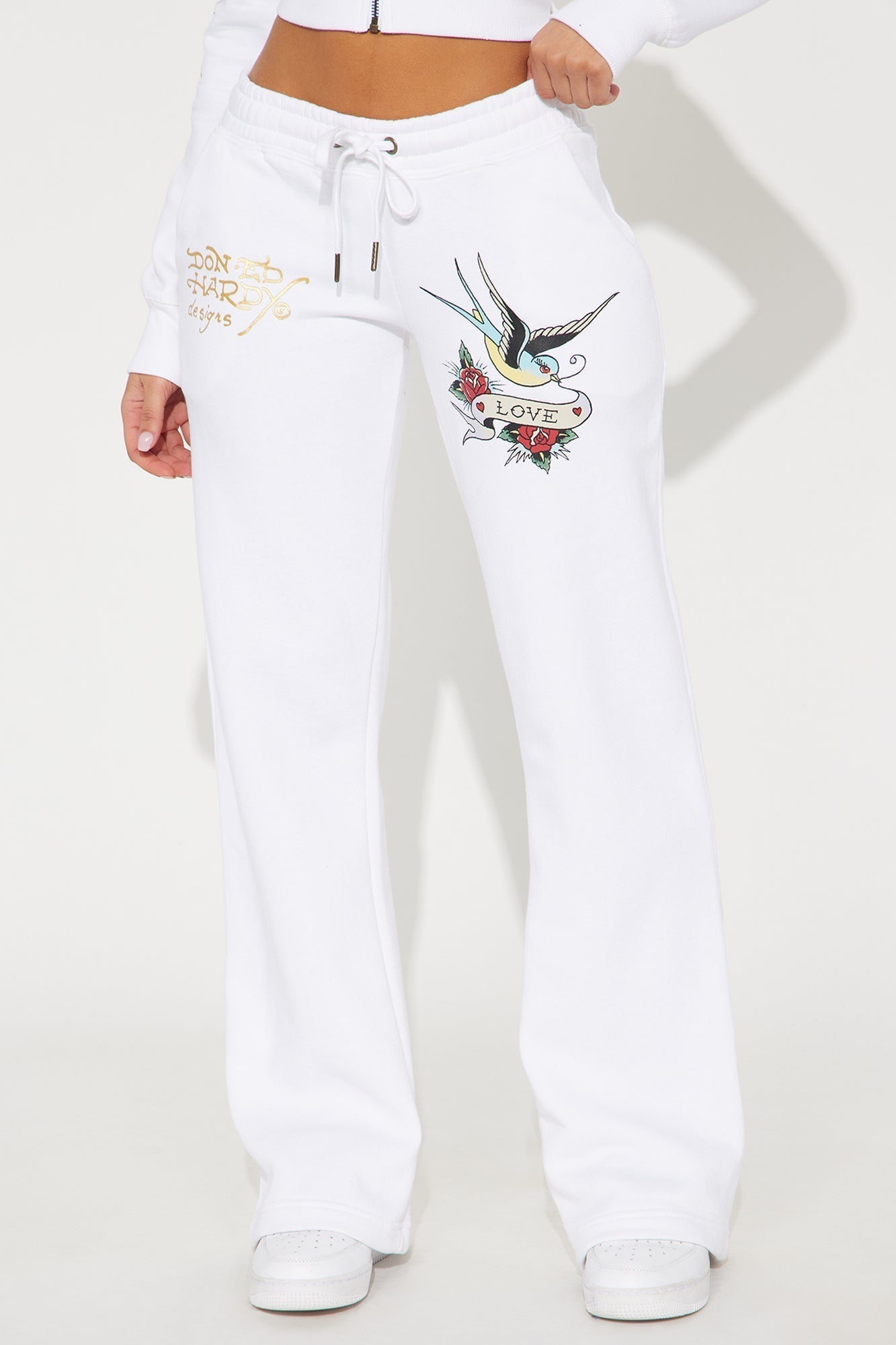 Ed Hardy Brave Eagle Pant - White