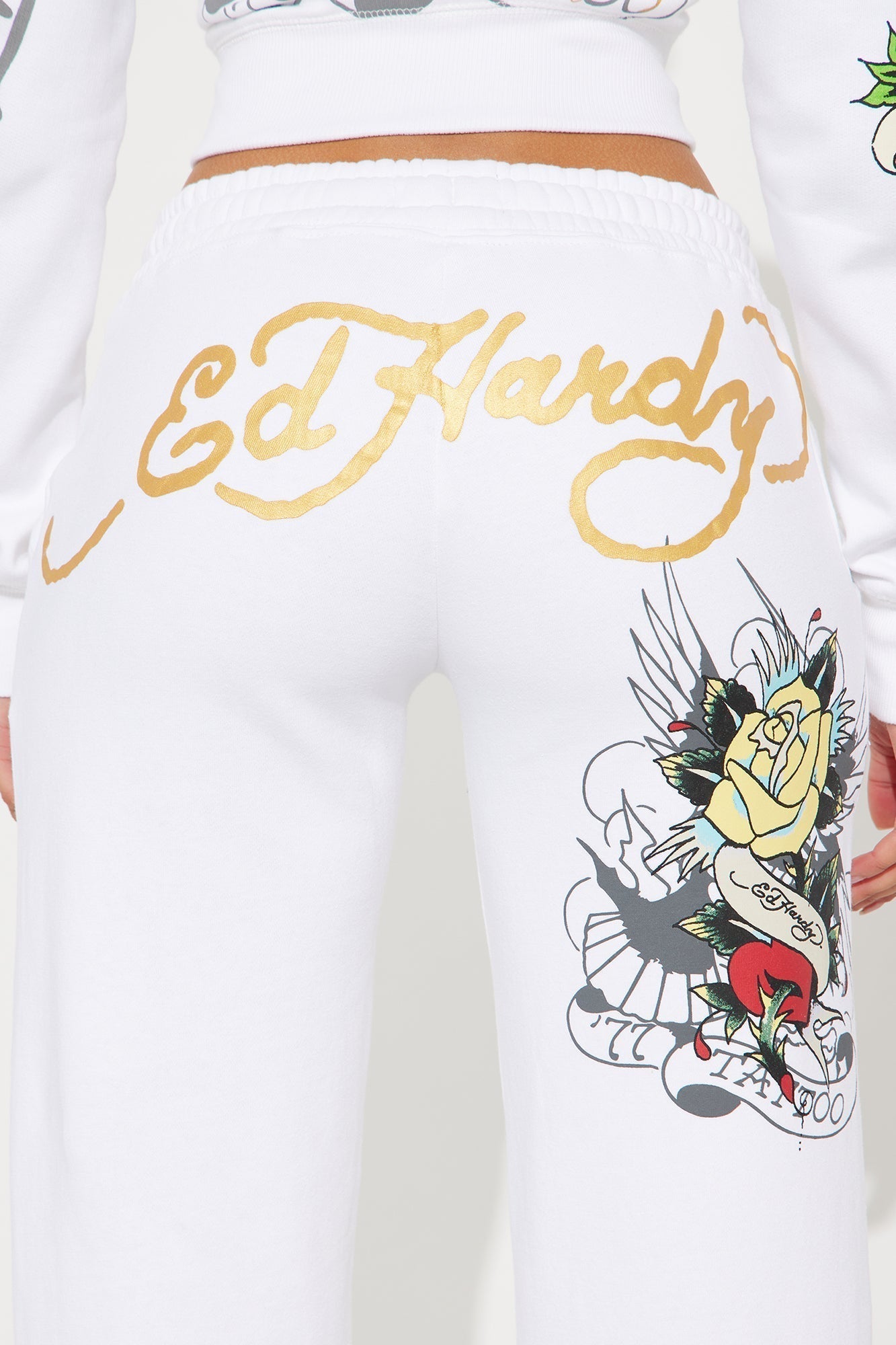 Ed Hardy Brave Eagle Pant - White
