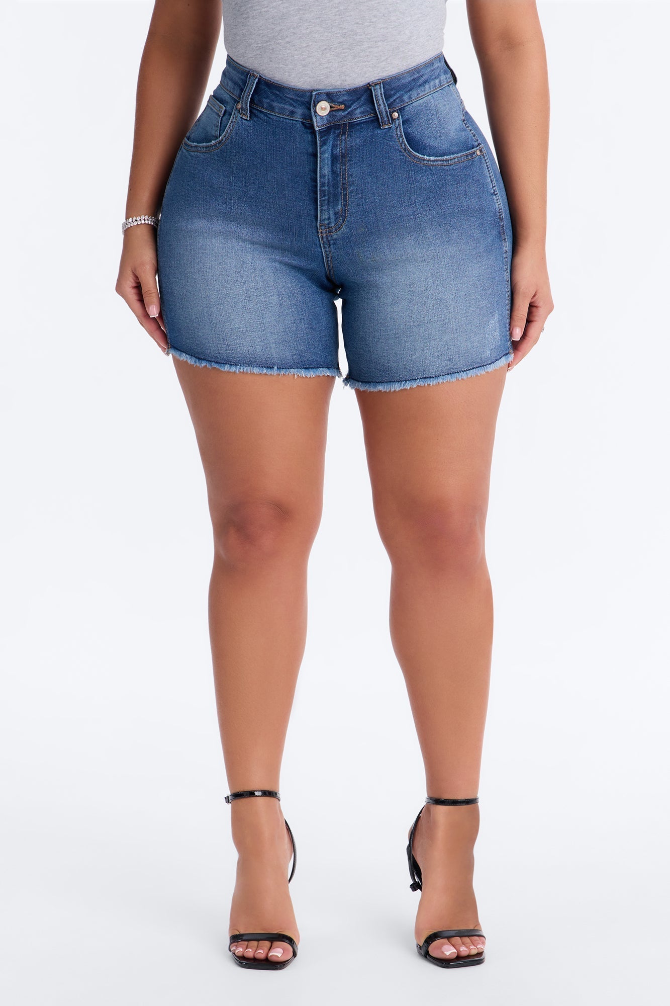 Del Mar Stretch Bermuda Shorts - Dark Wash