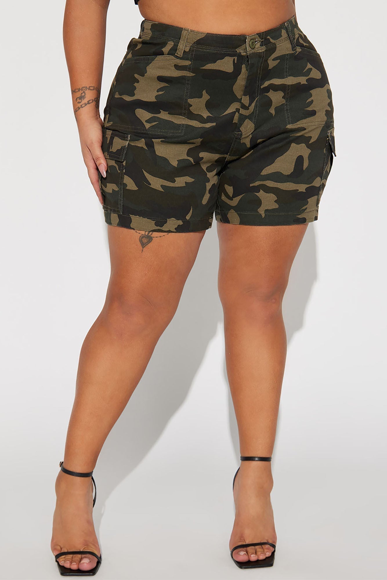 Come On Over Camo Cargo Shorts - Camouflage