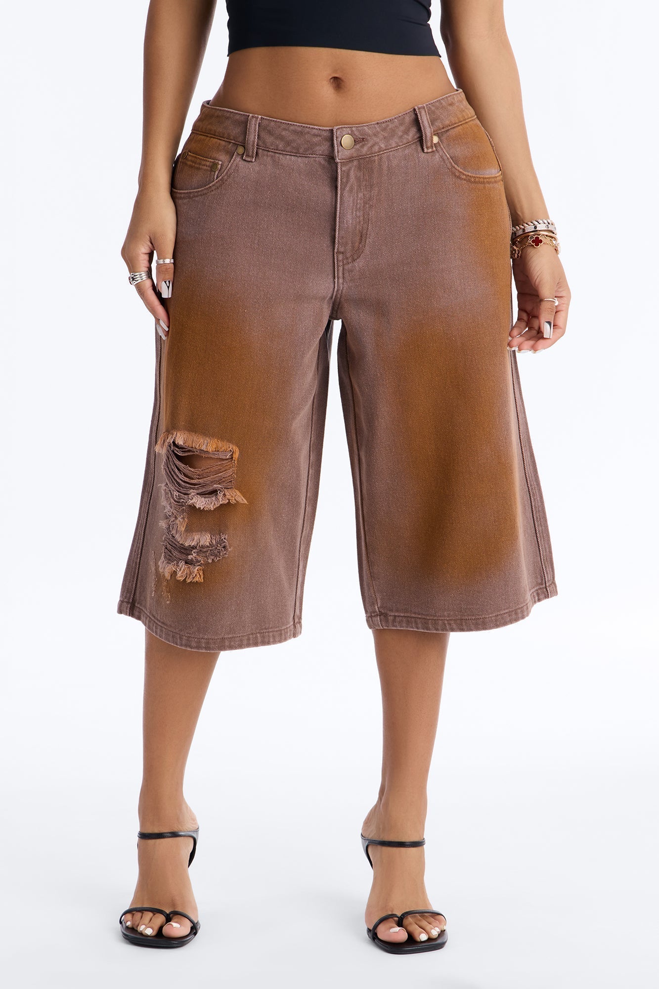 Can't Be Saved Washed Twill Bermuda Short - Brown